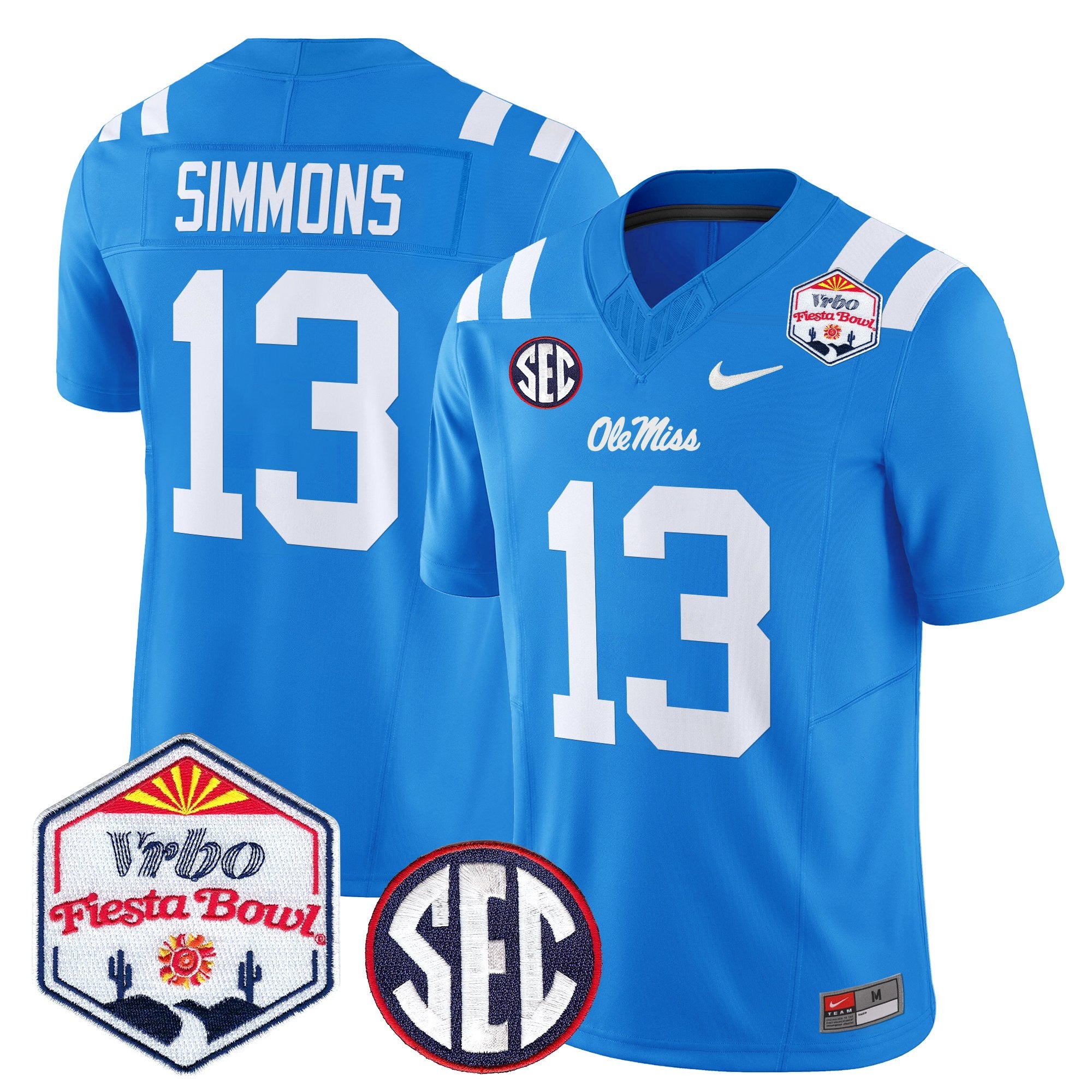 Men's Ole Miss Rebels 2026 The Fiesta Bowl Vapor Limited Jersey - All Stitched
