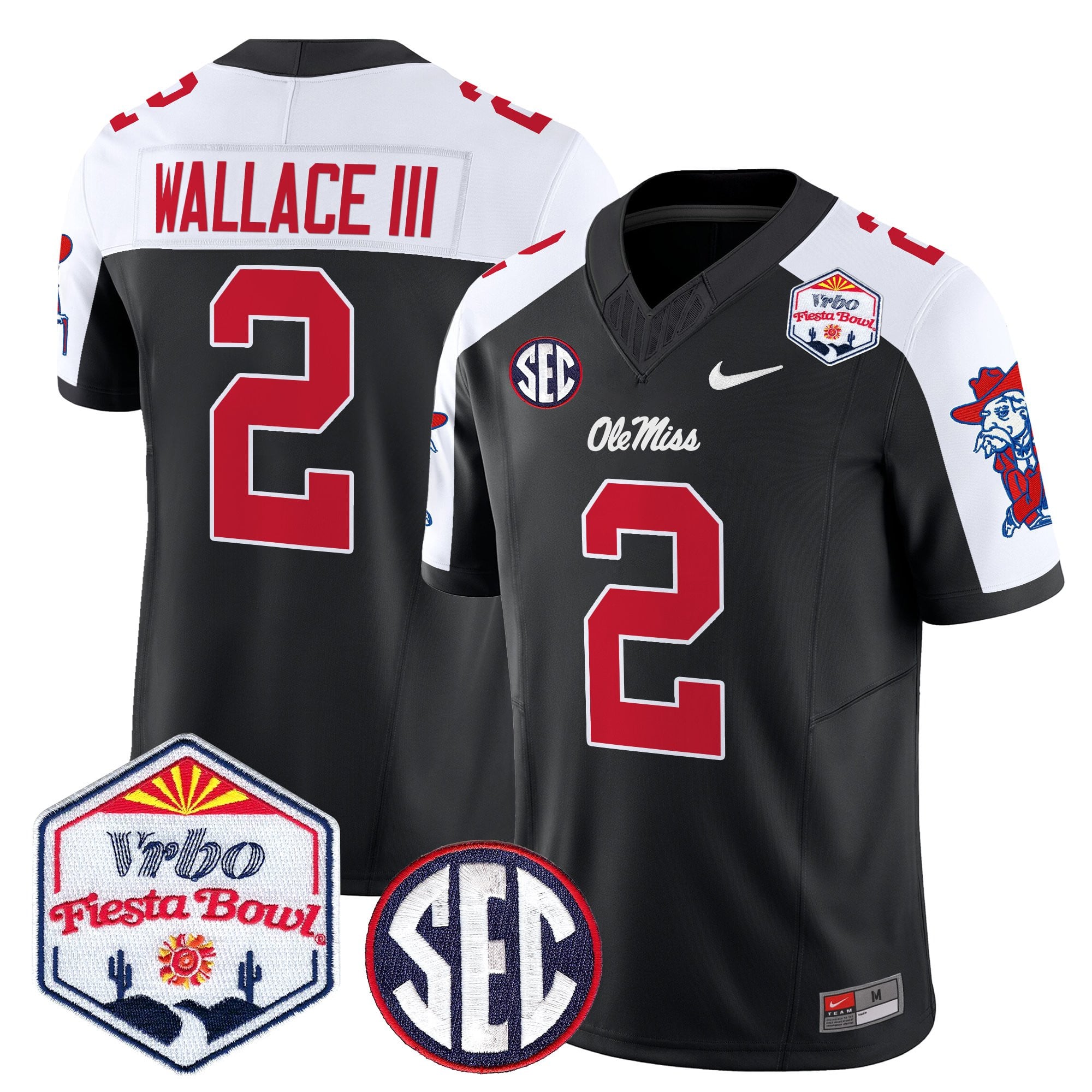 Men's Ole Miss Rebels 2026 The Fiesta Bowl Vapor Limited Jersey - All Stitched