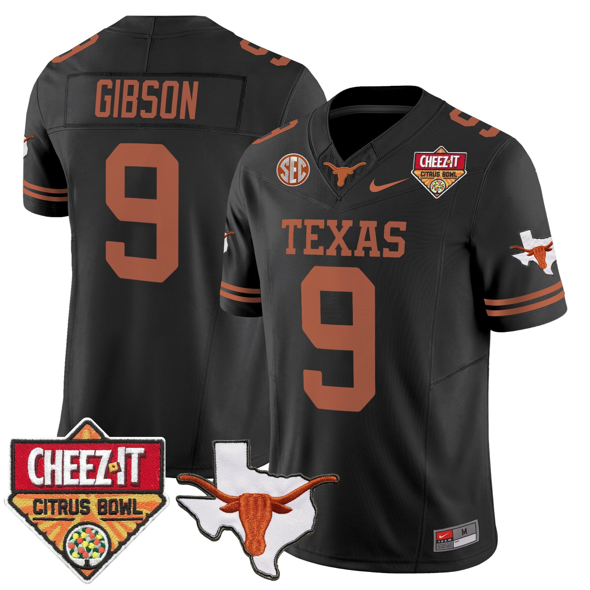Men's Texas Longhorns 2025 Cheez-It Citrus Bowl Patch Vapor Limited Jersey - All Stitched