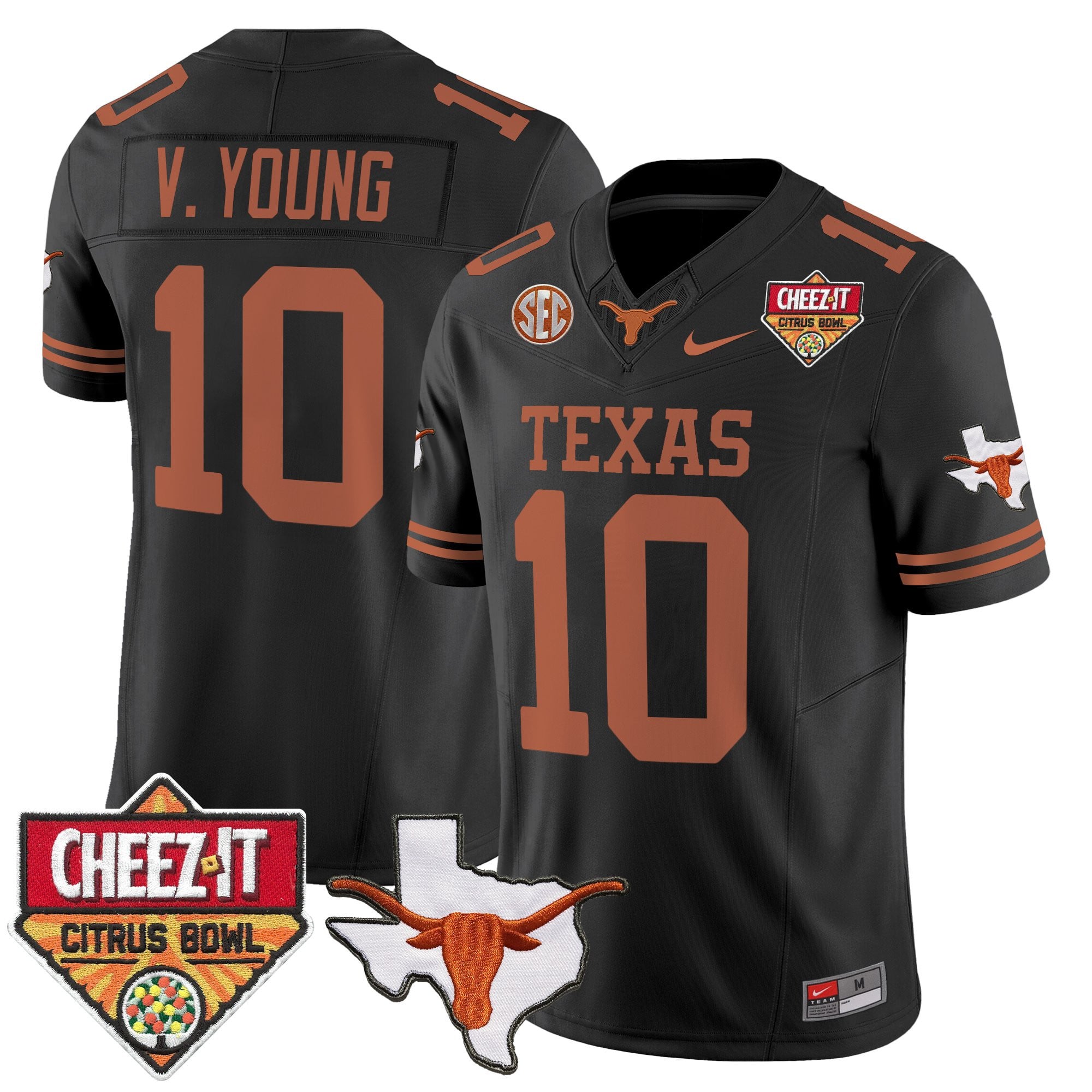 Men's Texas Longhorns 2025 Cheez-It Citrus Bowl Patch Vapor Limited Jersey - All Stitched