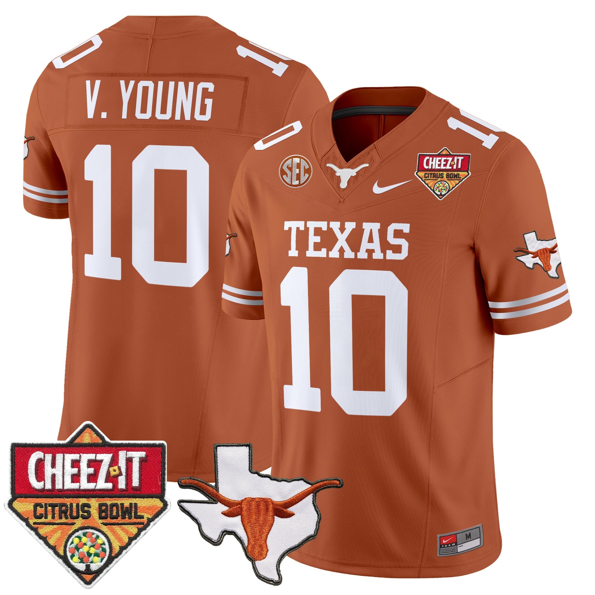 Men's Texas Longhorns 2025 Cheez-It Citrus Bowl Patch Vapor Limited Jersey - All Stitched