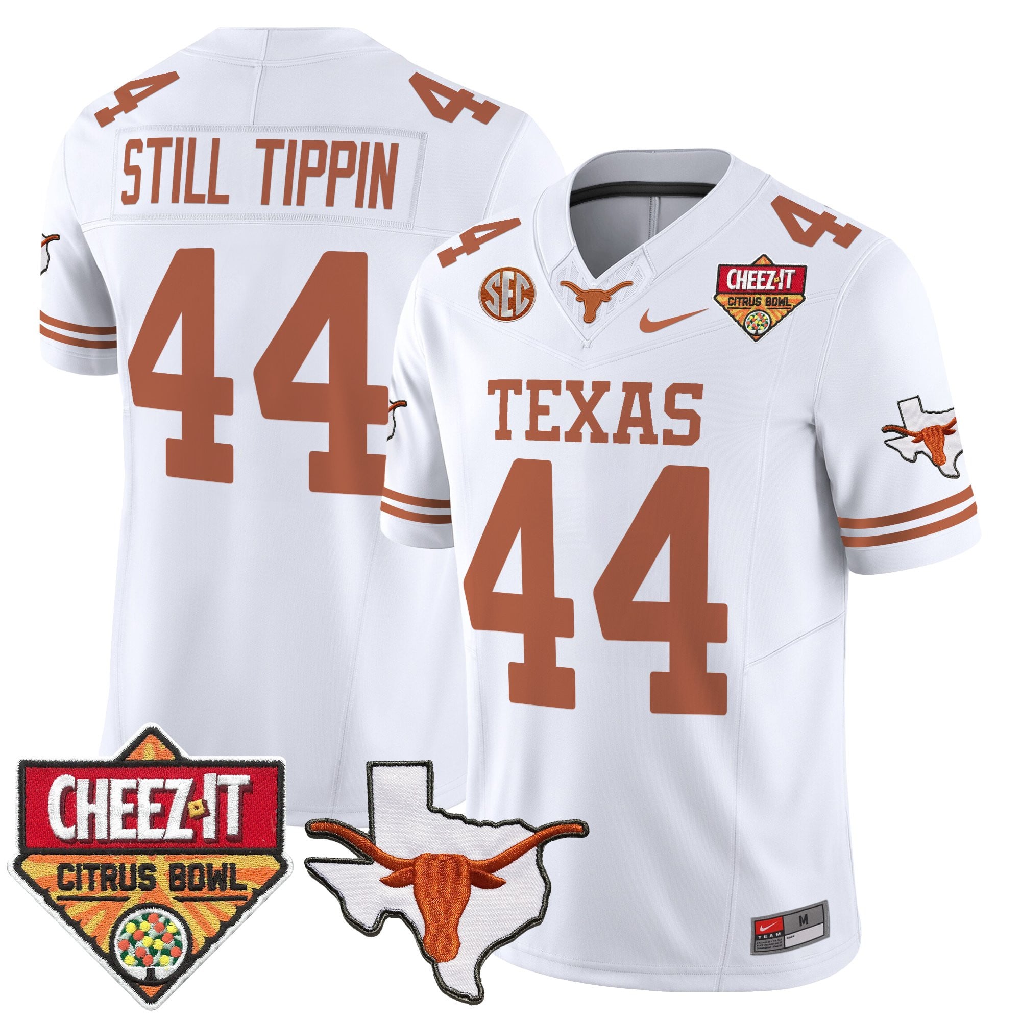 Men's Texas Longhorns 2025 Cheez-It Citrus Bowl Patch Vapor Limited Jersey - All Stitched