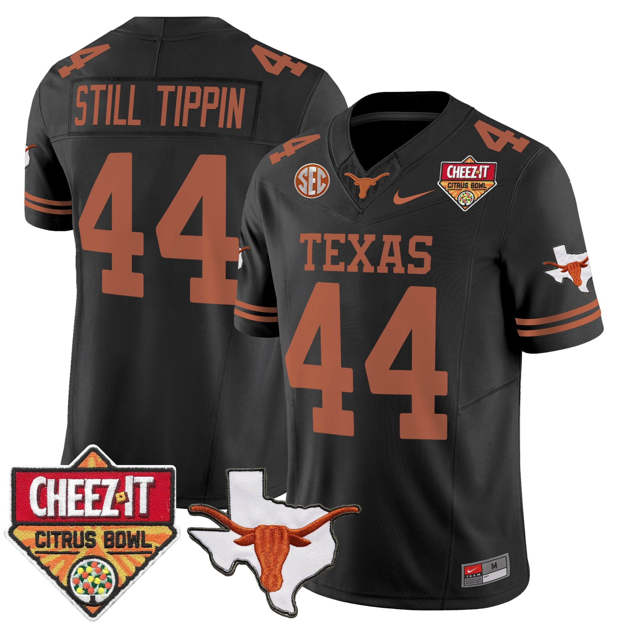 Men's Texas Longhorns 2025 Cheez-It Citrus Bowl Patch Vapor Limited Jersey - All Stitched