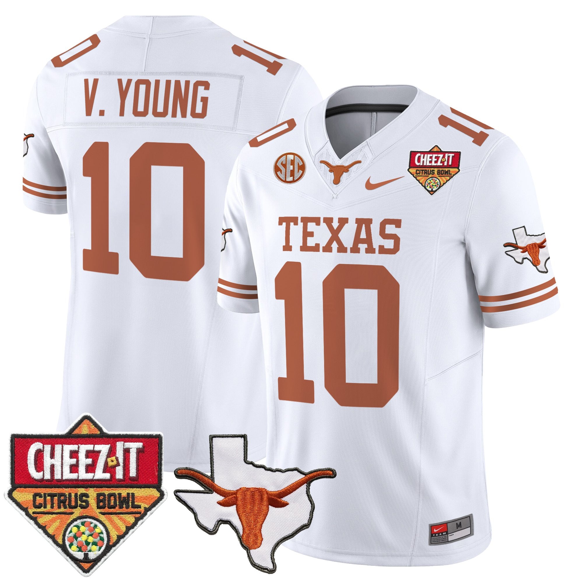 Men's Texas Longhorns 2025 Cheez-It Citrus Bowl Patch Vapor Limited Jersey - All Stitched
