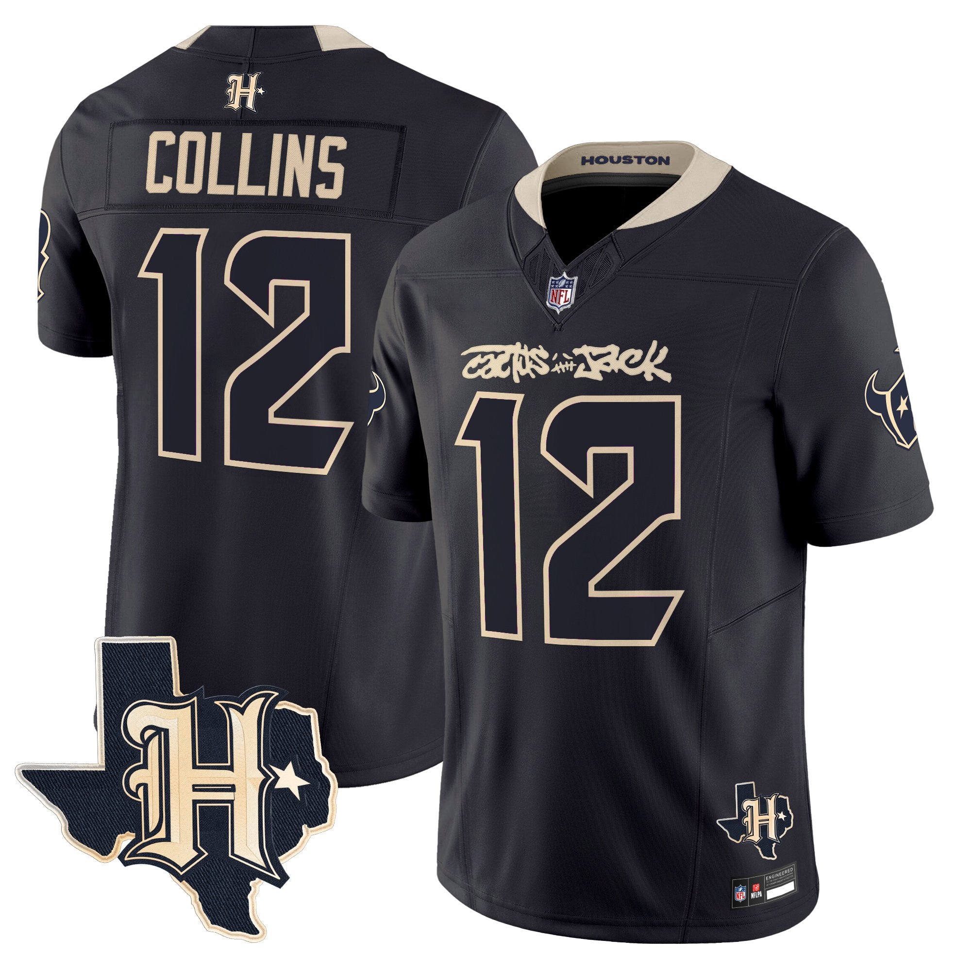 Men's Houston Texans x Cactus Jack Vapor Limited Jersey - All Stitched