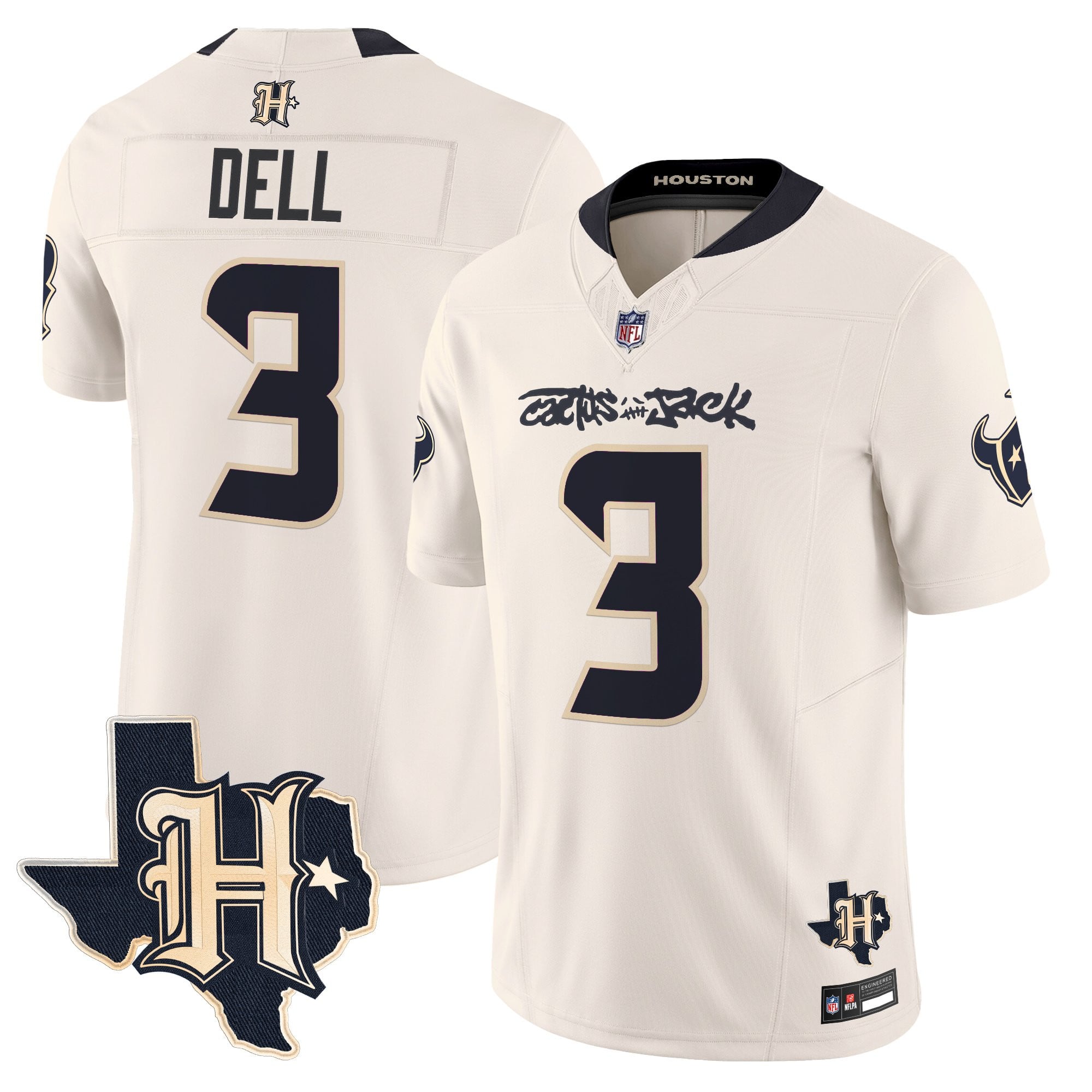 Men's Houston Texans x Cactus Jack Vapor Limited Jersey - All Stitched