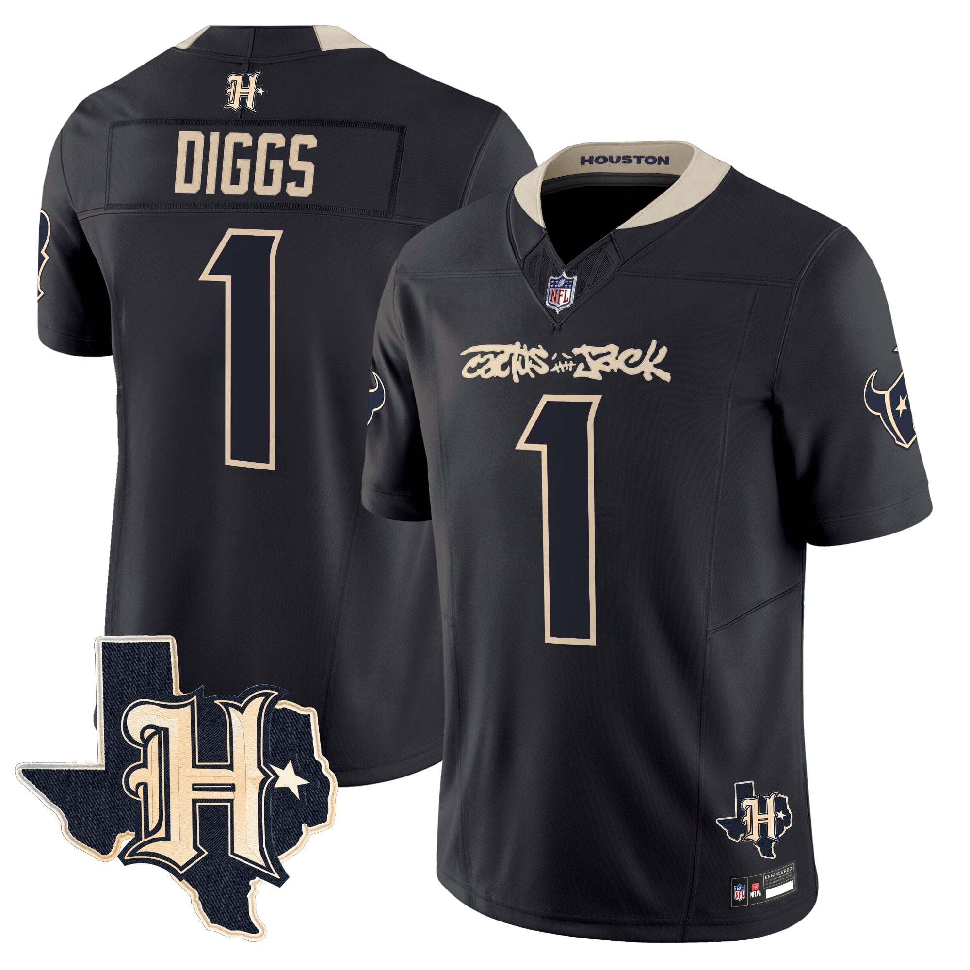 Men's Houston Texans x Cactus Jack Vapor Limited Jersey - All Stitched