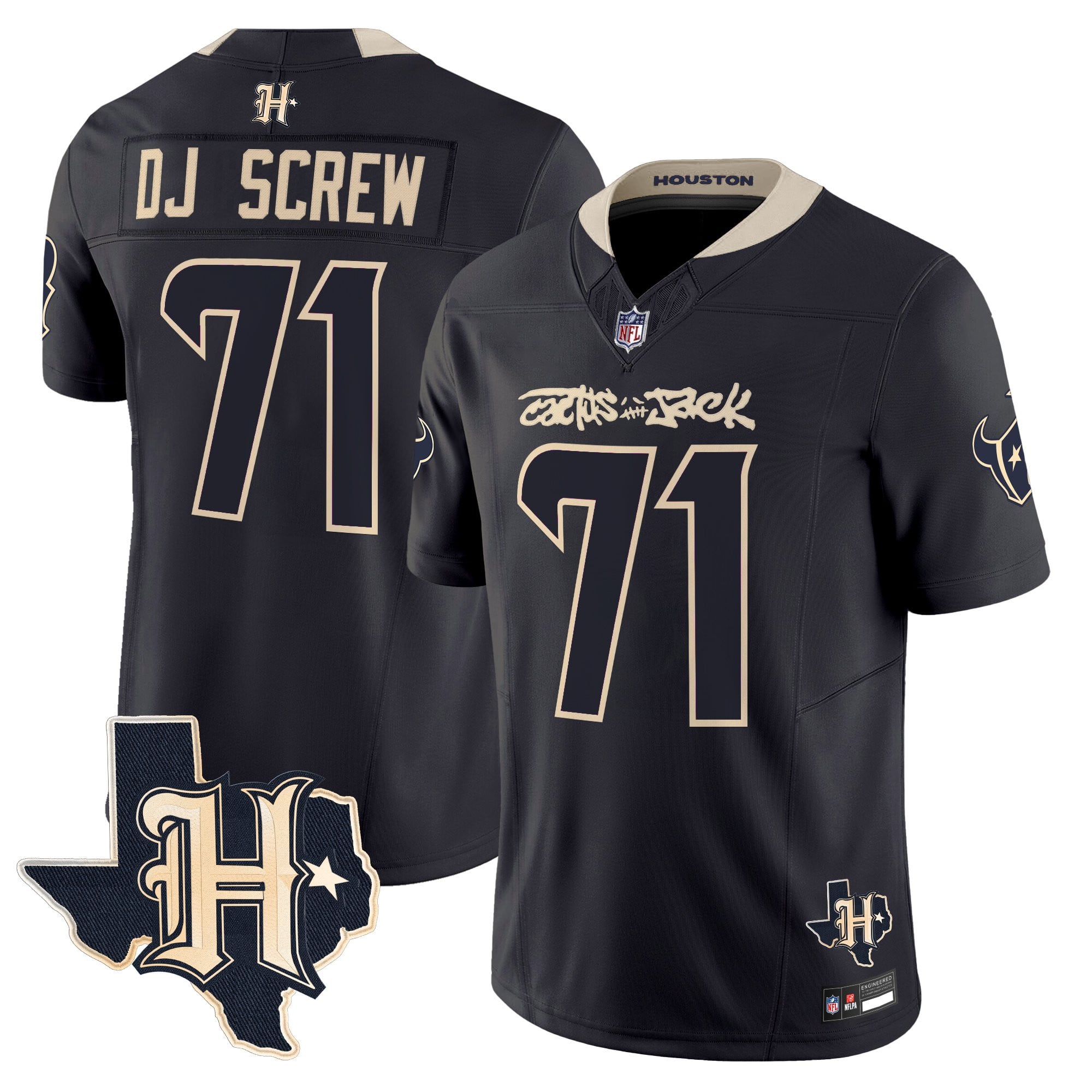 Men's Houston Texans x Cactus Jack Vapor Limited Jersey - All Stitched