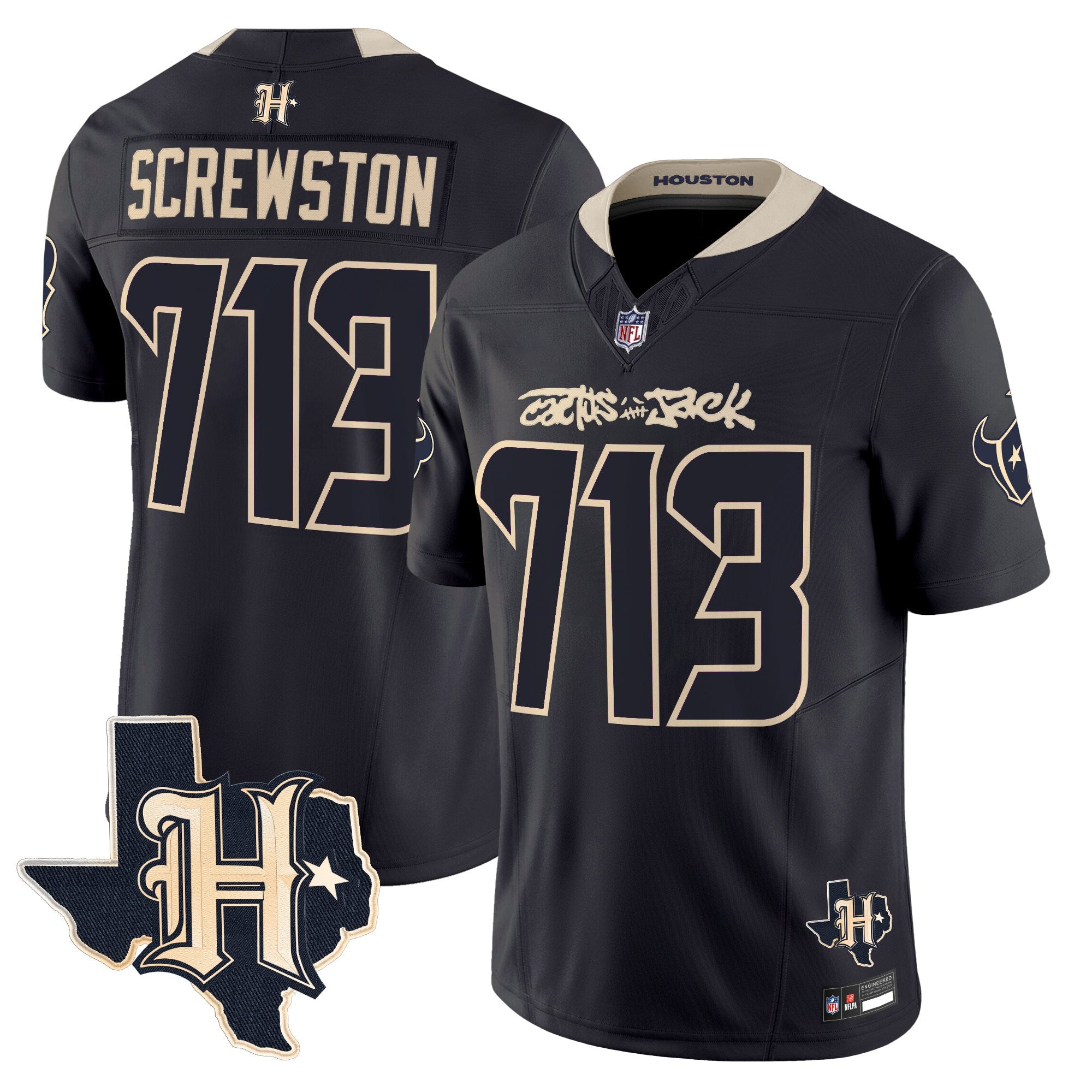 Men's Houston Texans x Cactus Jack Vapor Limited Jersey - All Stitched