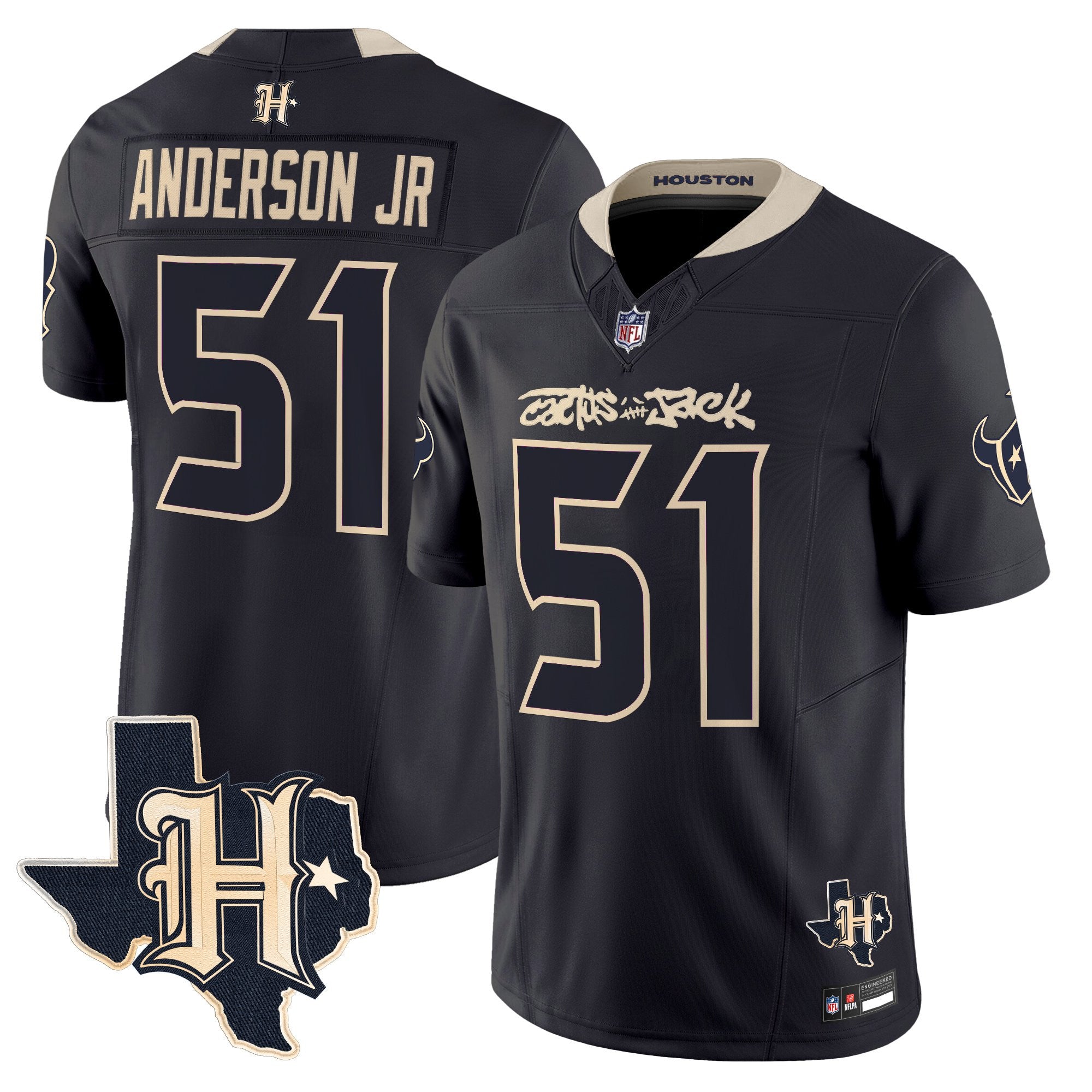 Men's Houston Texans x Cactus Jack Vapor Limited Jersey - All Stitched