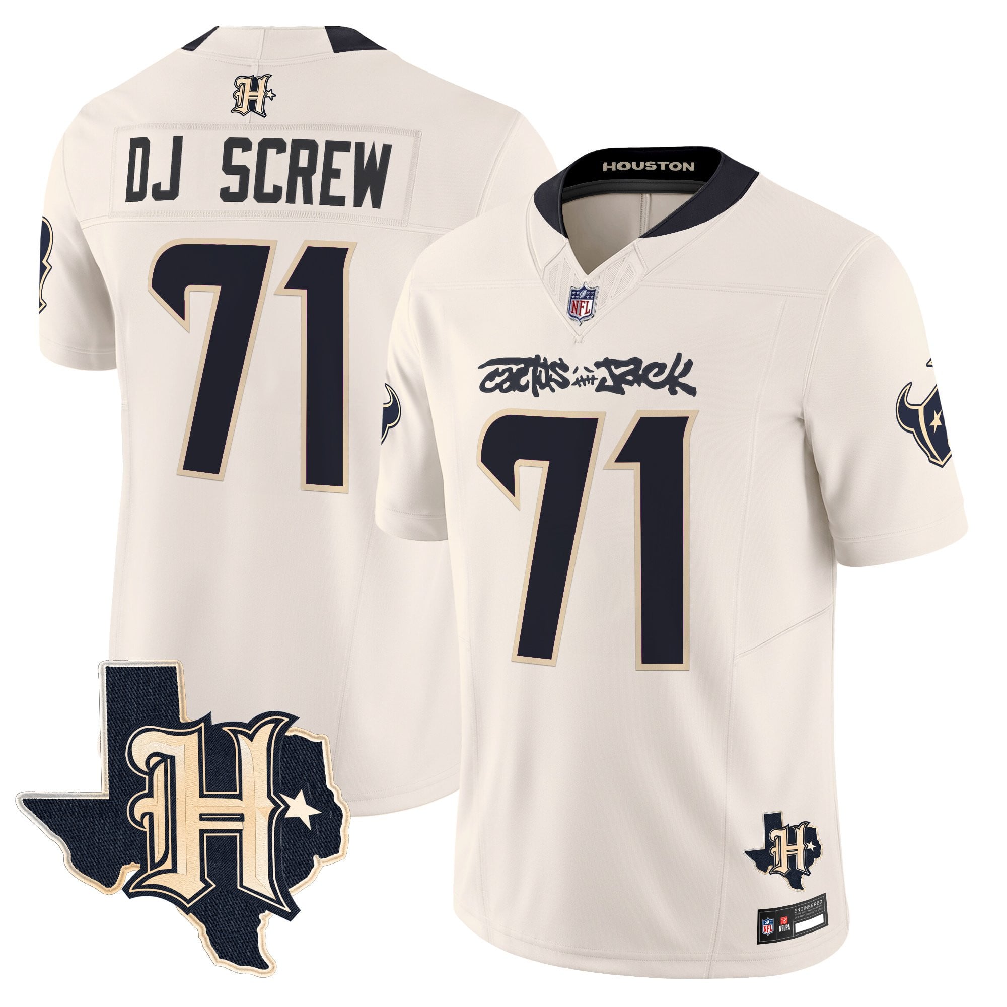 Men's Houston Texans x Cactus Jack Vapor Limited Jersey - All Stitched