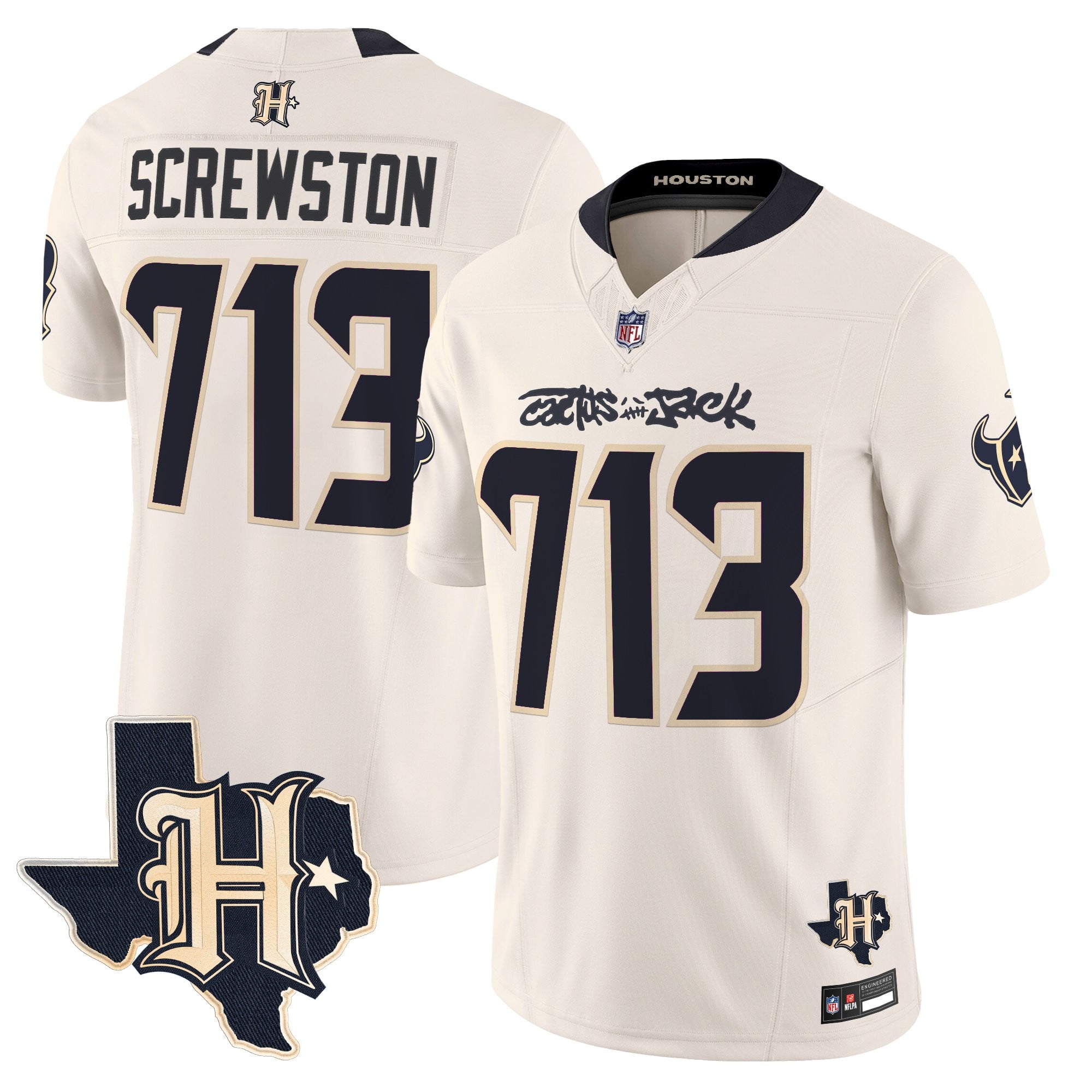 Men's Houston Texans x Cactus Jack Vapor Limited Jersey - All Stitched