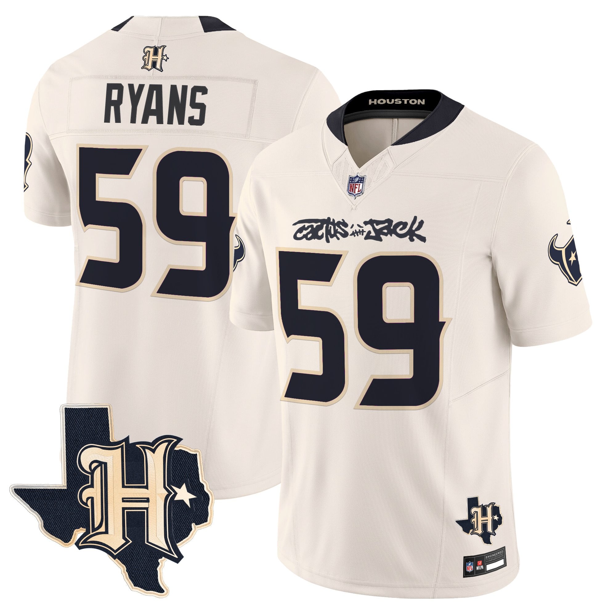 Men's Houston Texans x Cactus Jack Vapor Limited Jersey - All Stitched