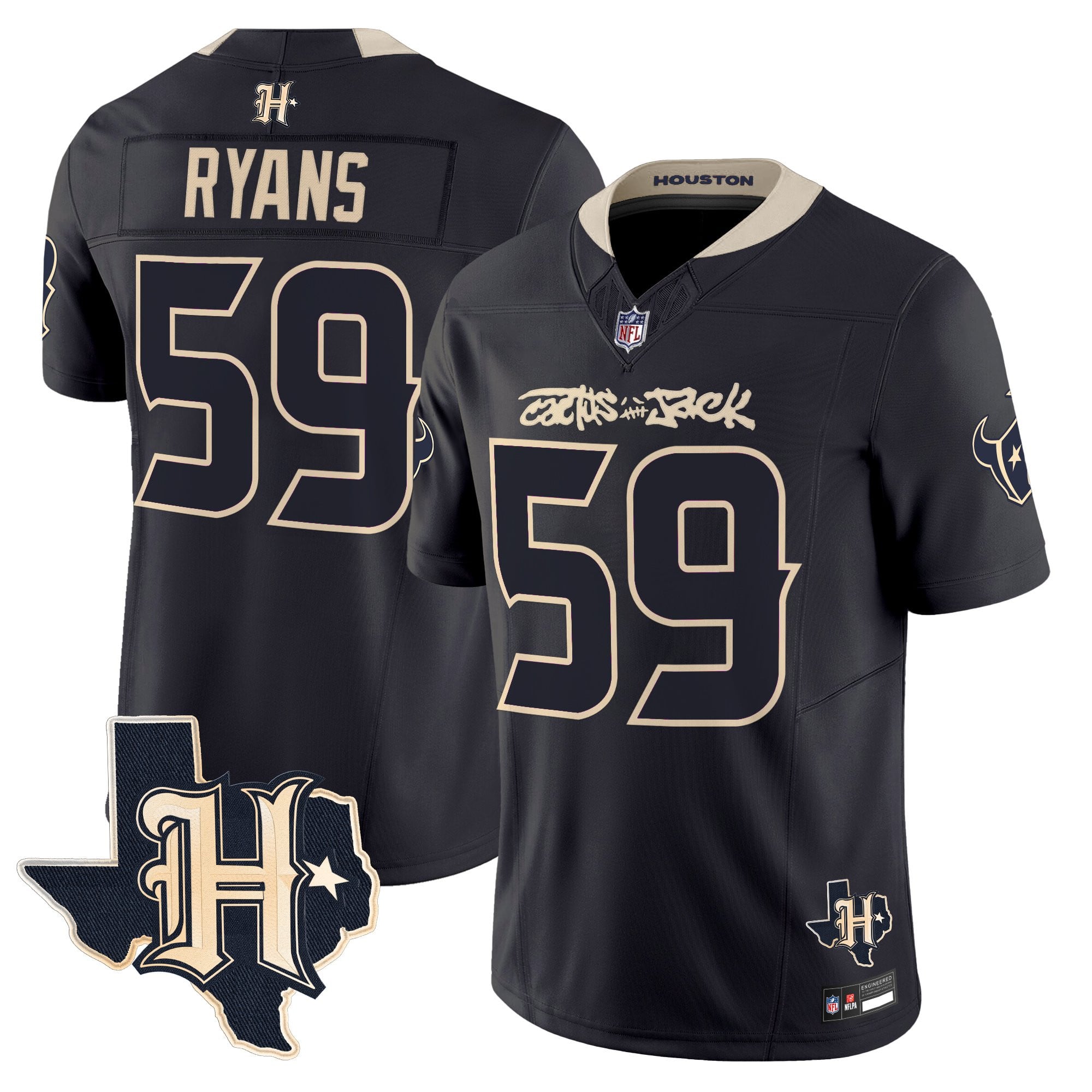 Men's Houston Texans x Cactus Jack Vapor Limited Jersey - All Stitched