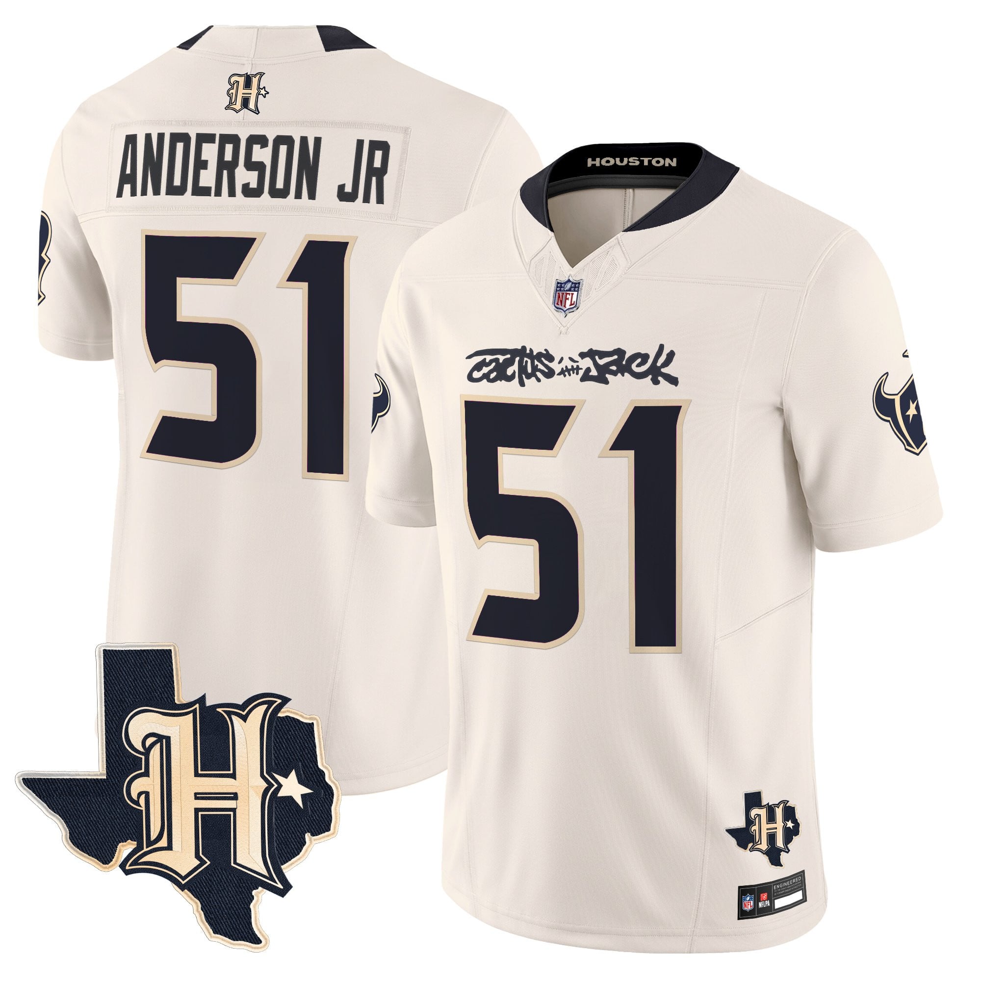 Men's Houston Texans x Cactus Jack Vapor Limited Jersey - All Stitched
