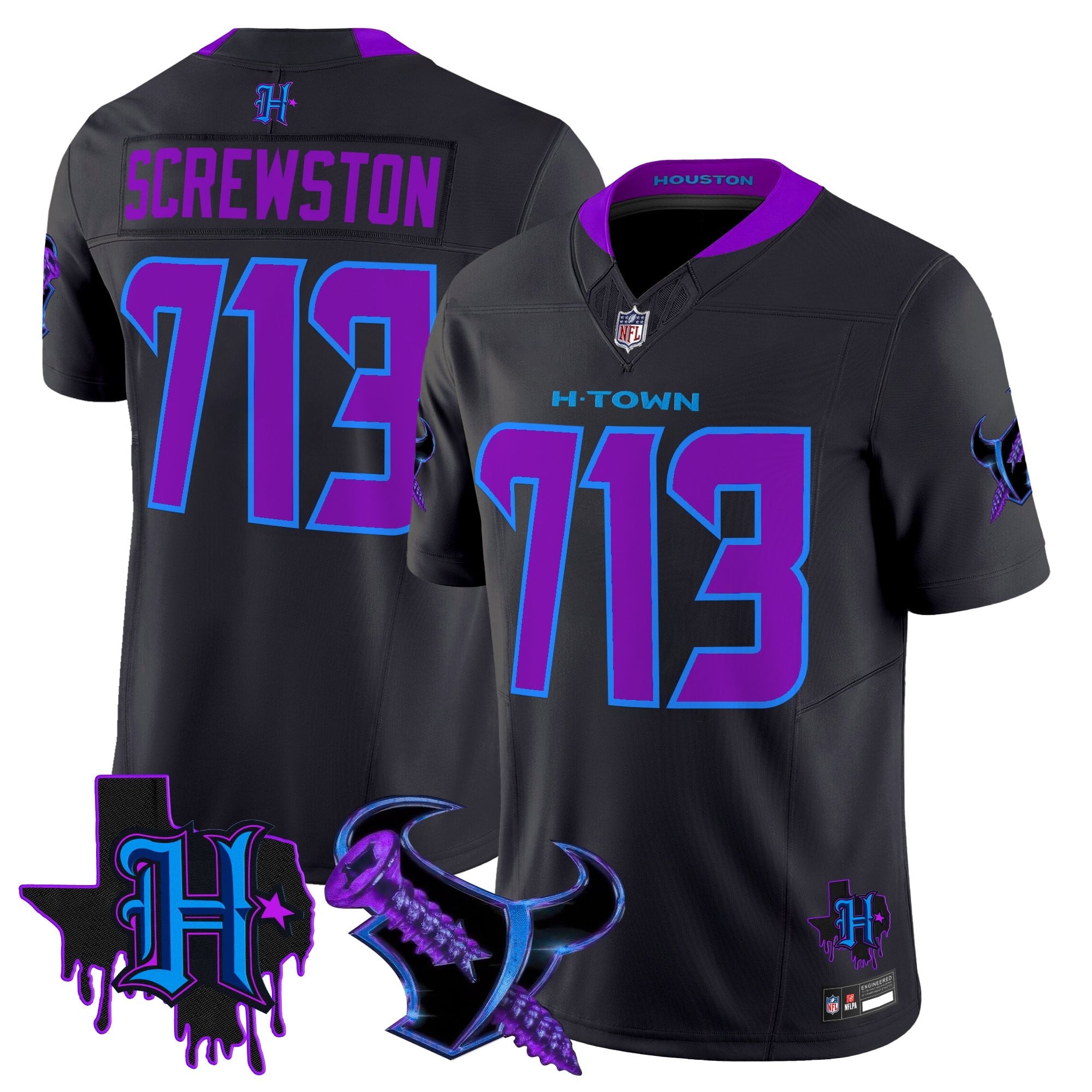 Men's Houston Texans DJ Screw Vapor Limited Jersey - All Stitched