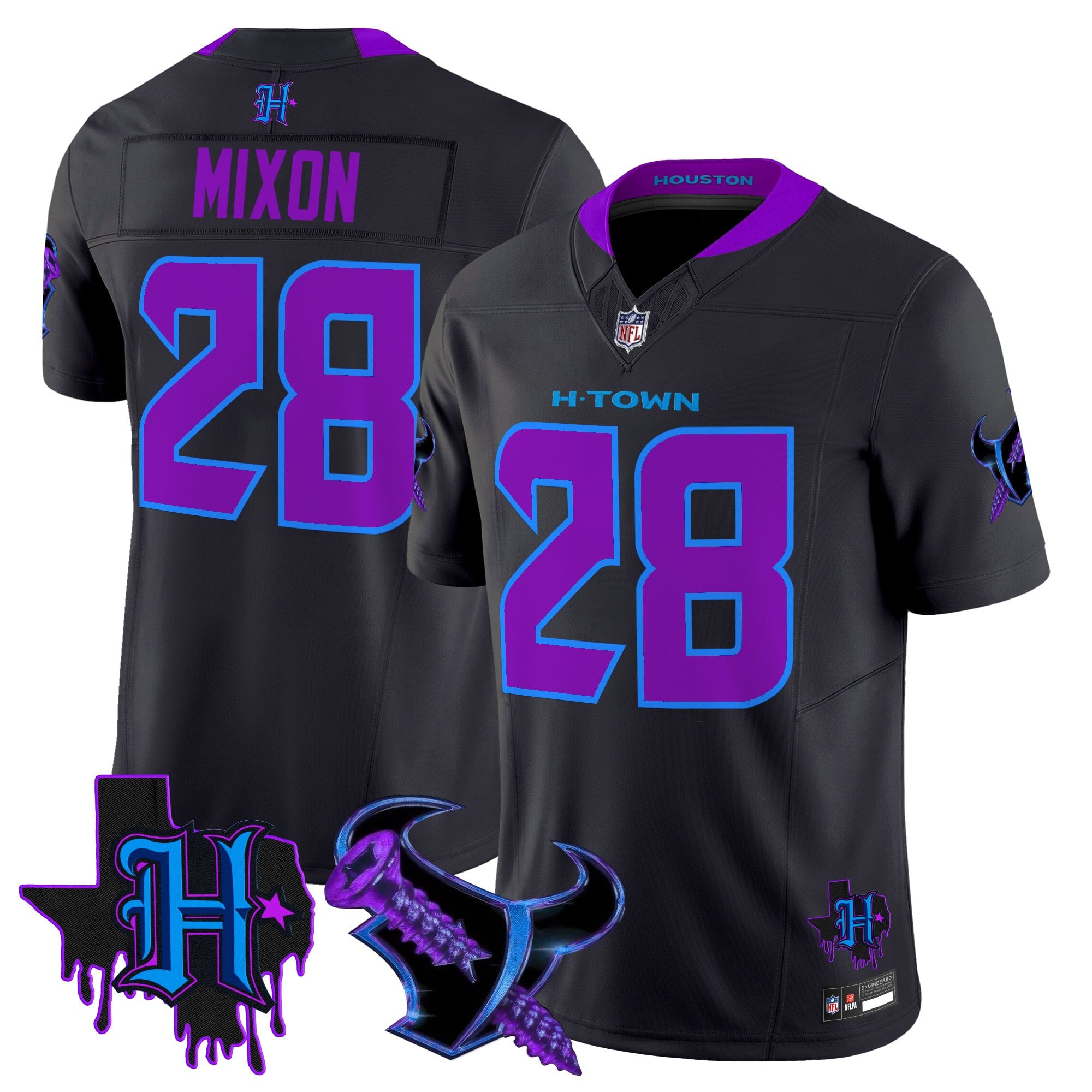 Men's Houston Texans DJ Screw Vapor Limited Jersey - All Stitched