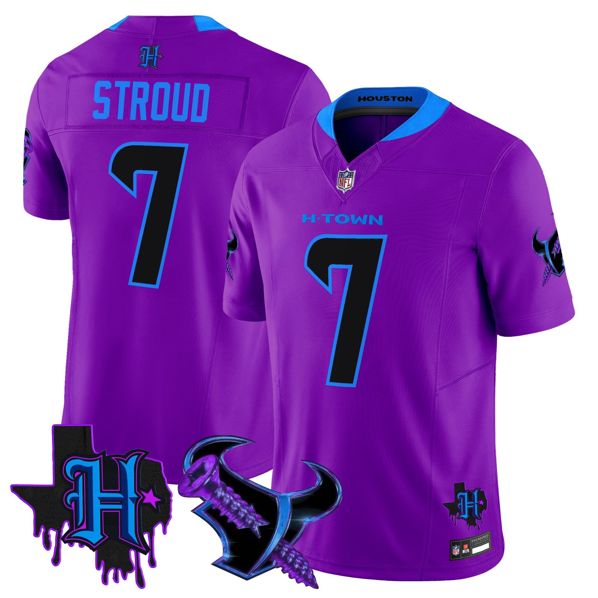 Men's Houston Texans DJ Screw Vapor Limited Jersey - All Stitched