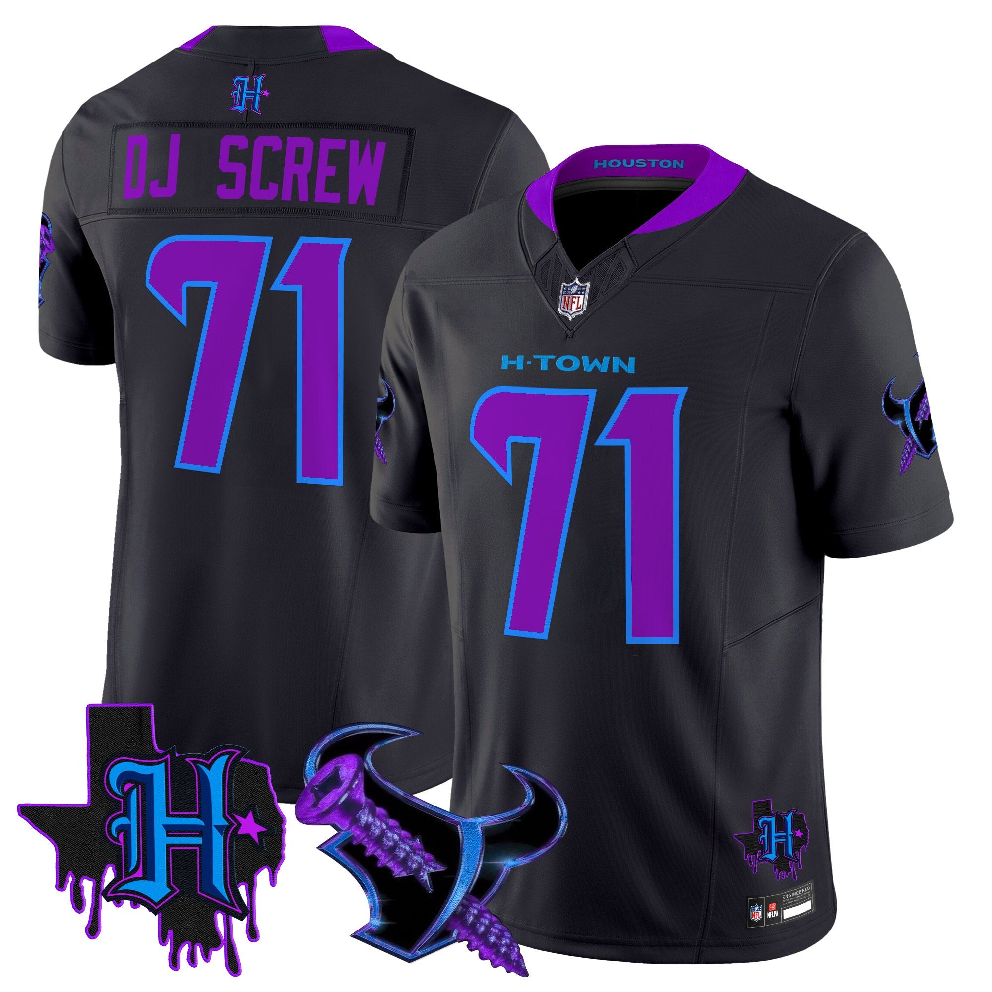 Men's Houston Texans DJ Screw Vapor Limited Jersey - All Stitched