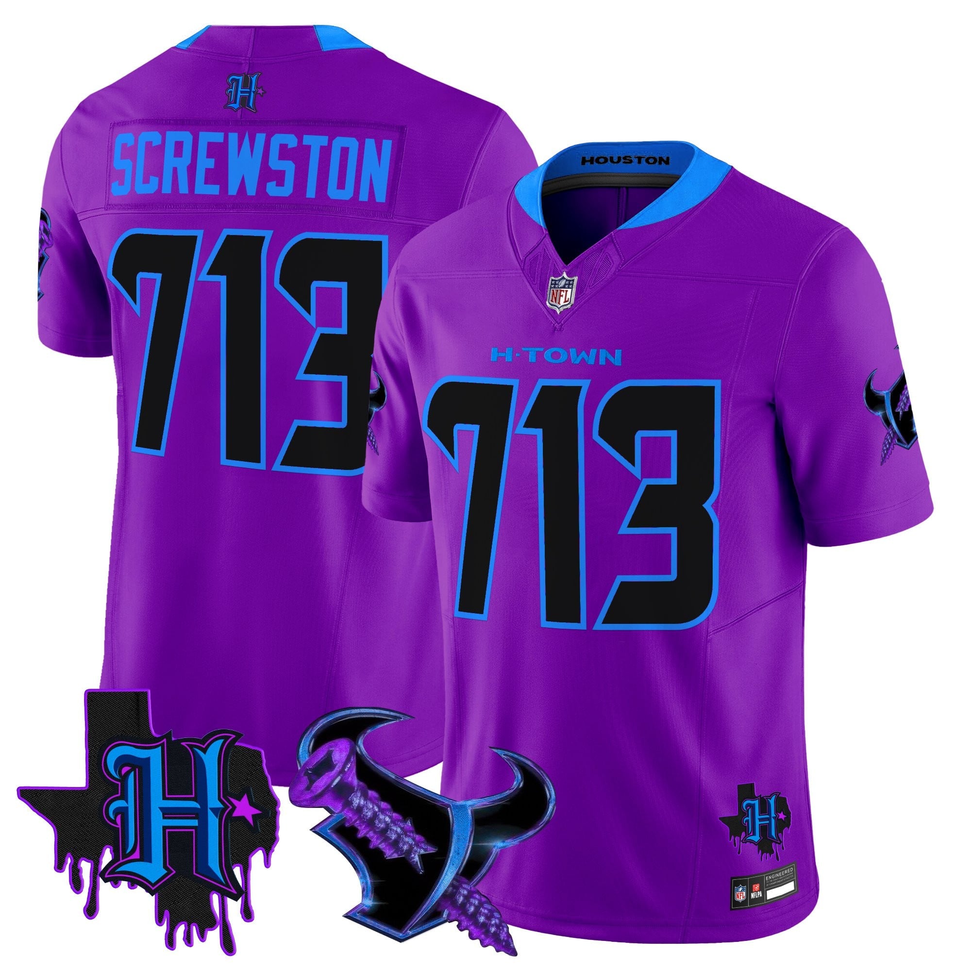 Men's Houston Texans DJ Screw Vapor Limited Jersey - All Stitched