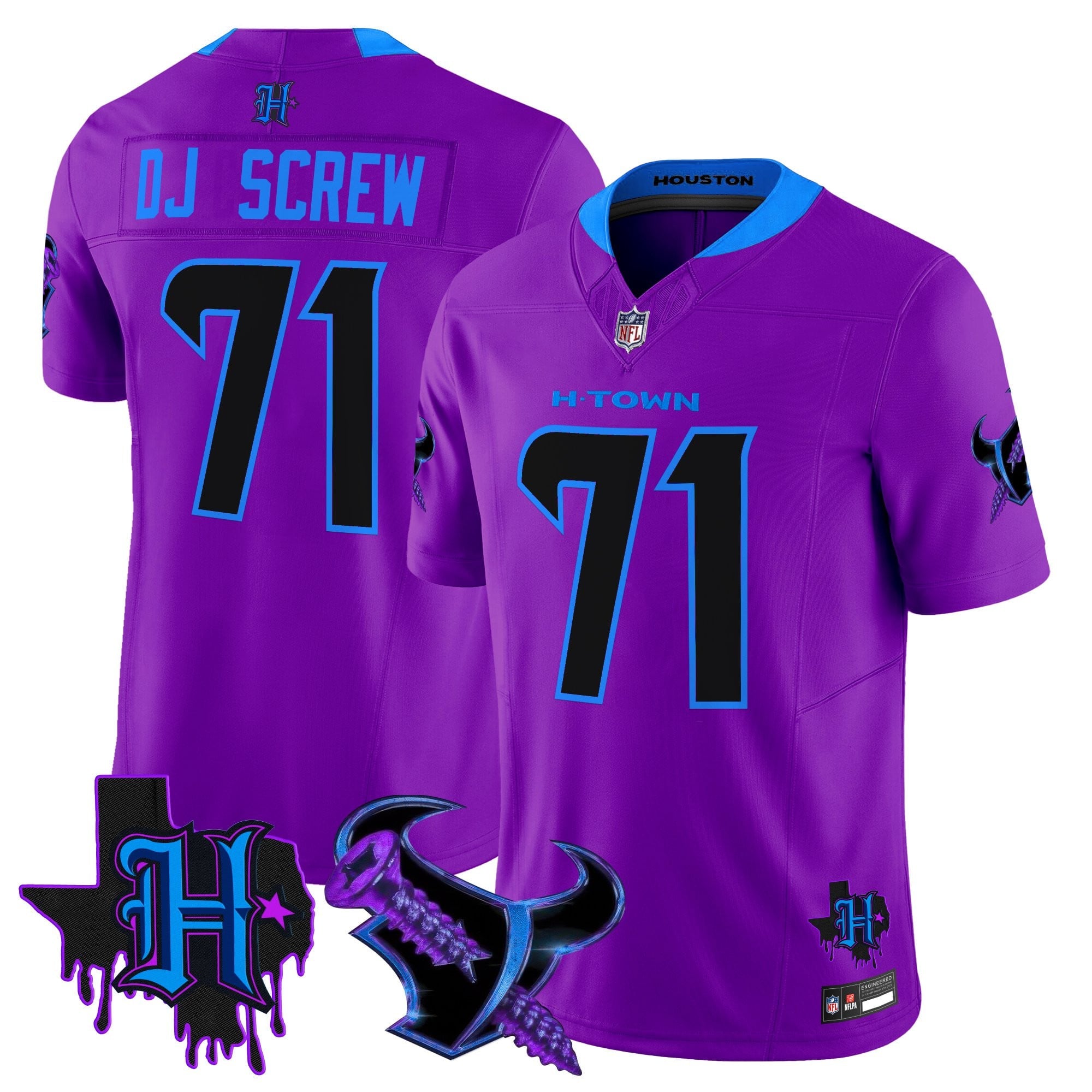 Men's Houston Texans DJ Screw Vapor Limited Jersey - All Stitched