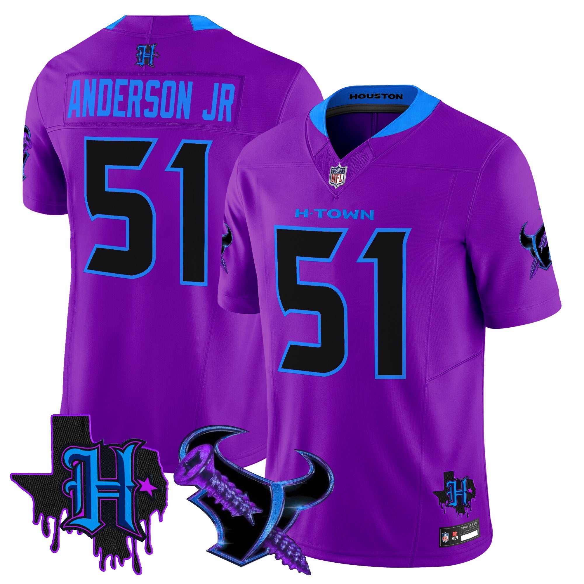 Men's Houston Texans DJ Screw Vapor Limited Jersey - All Stitched