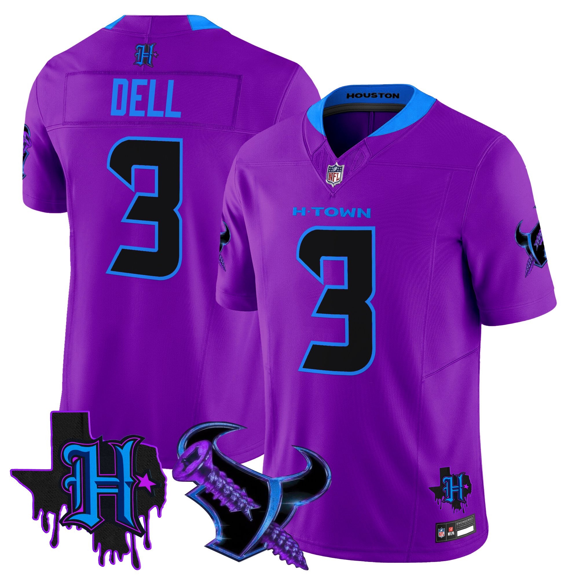Men's Houston Texans DJ Screw Vapor Limited Jersey - All Stitched