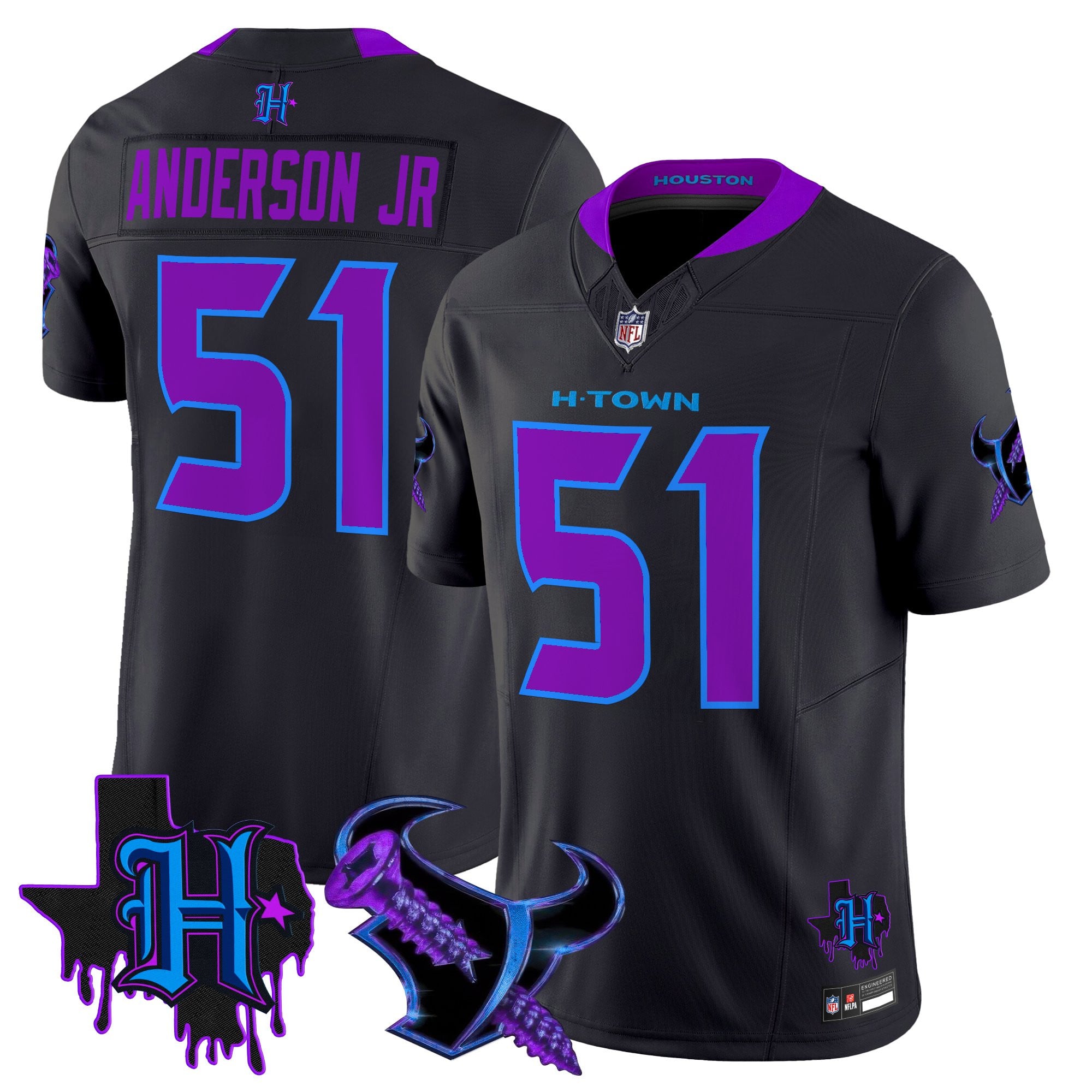 Men's Houston Texans DJ Screw Vapor Limited Jersey - All Stitched