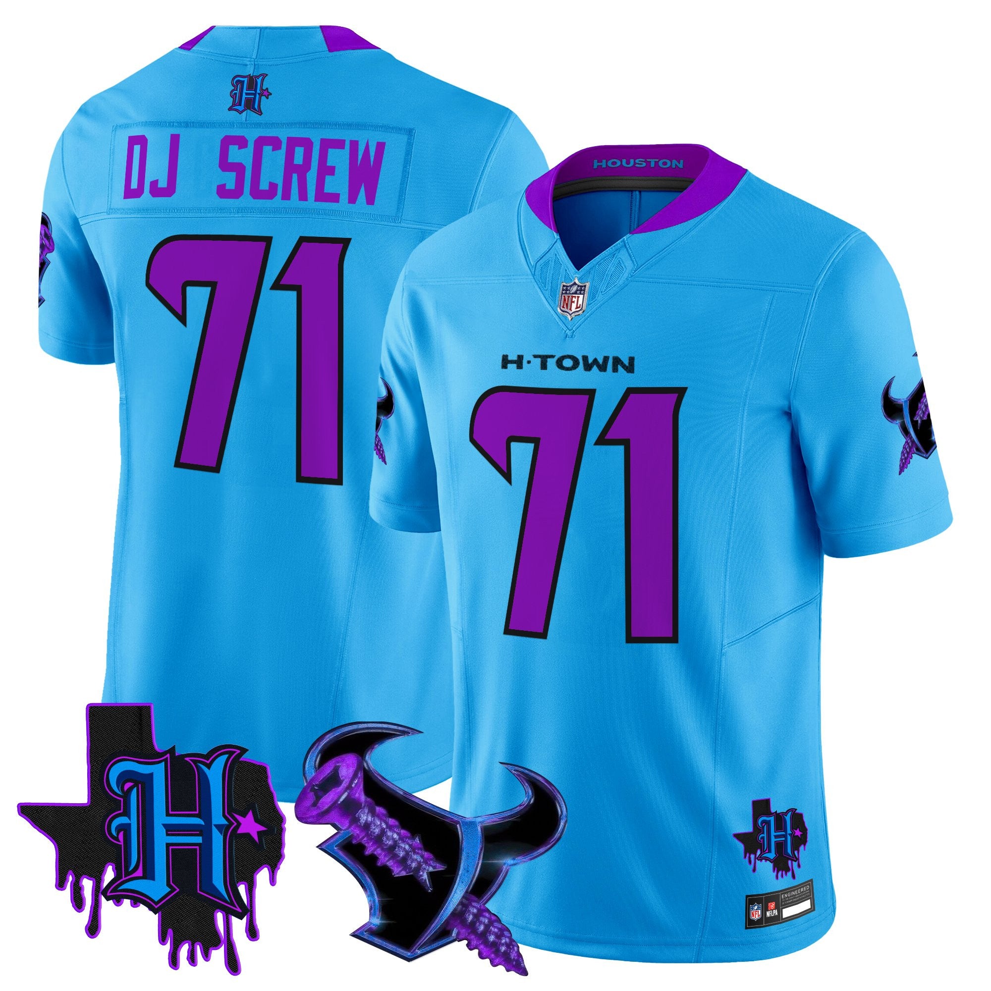 Men's Houston Texans DJ Screw Vapor Limited Jersey - All Stitched