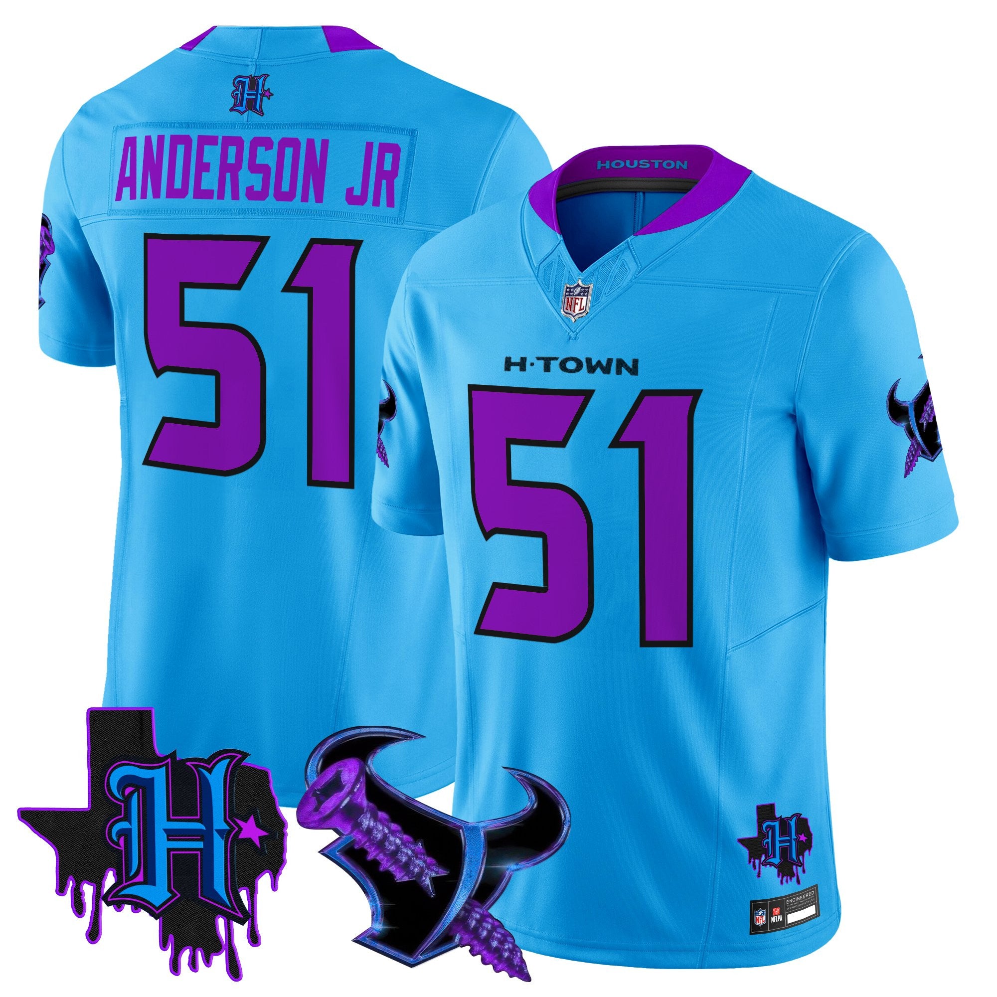 Men's Houston Texans DJ Screw Vapor Limited Jersey - All Stitched