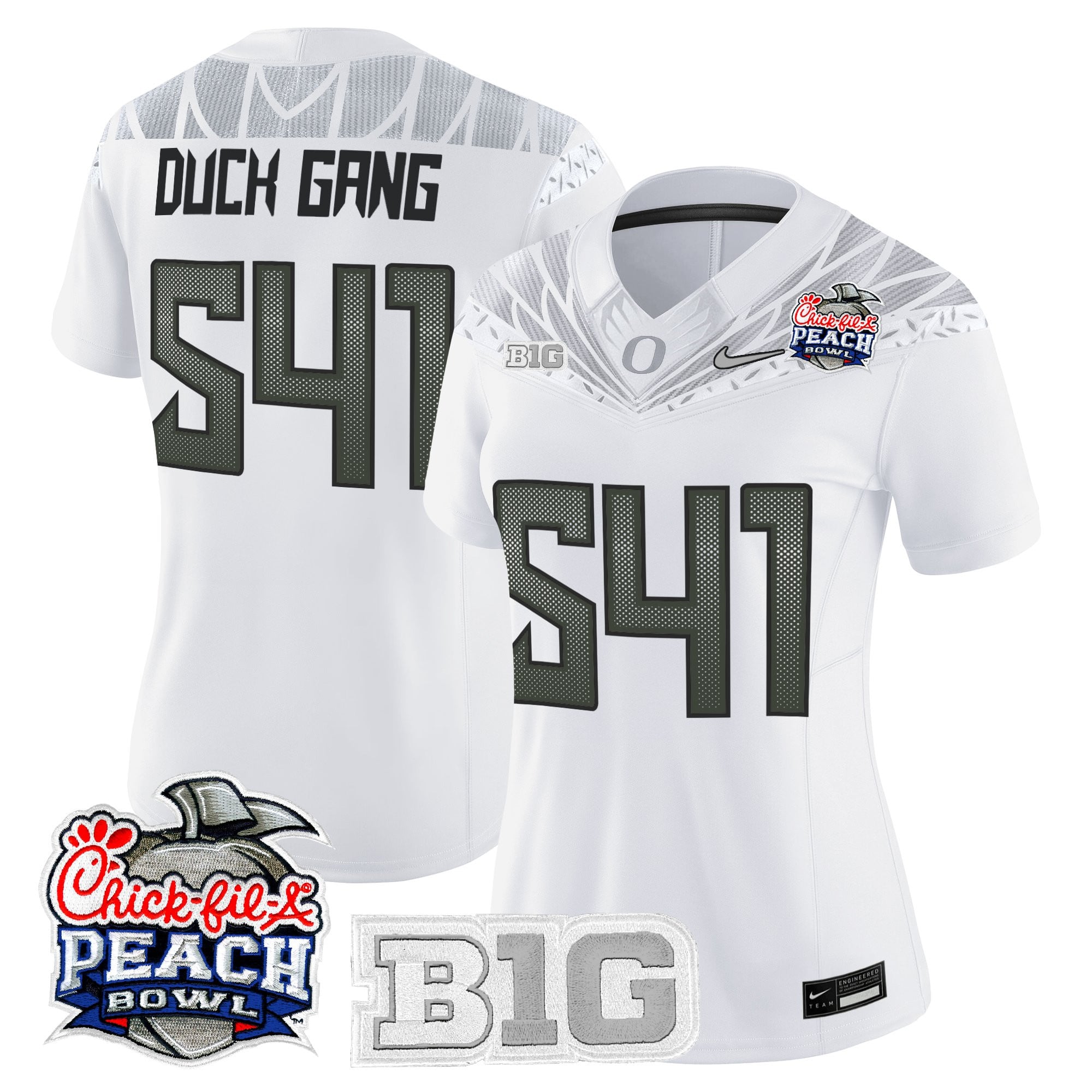 Women's Oregon Ducks 2026 Peach Bowl Vapor Limited Jersey - All Stitched