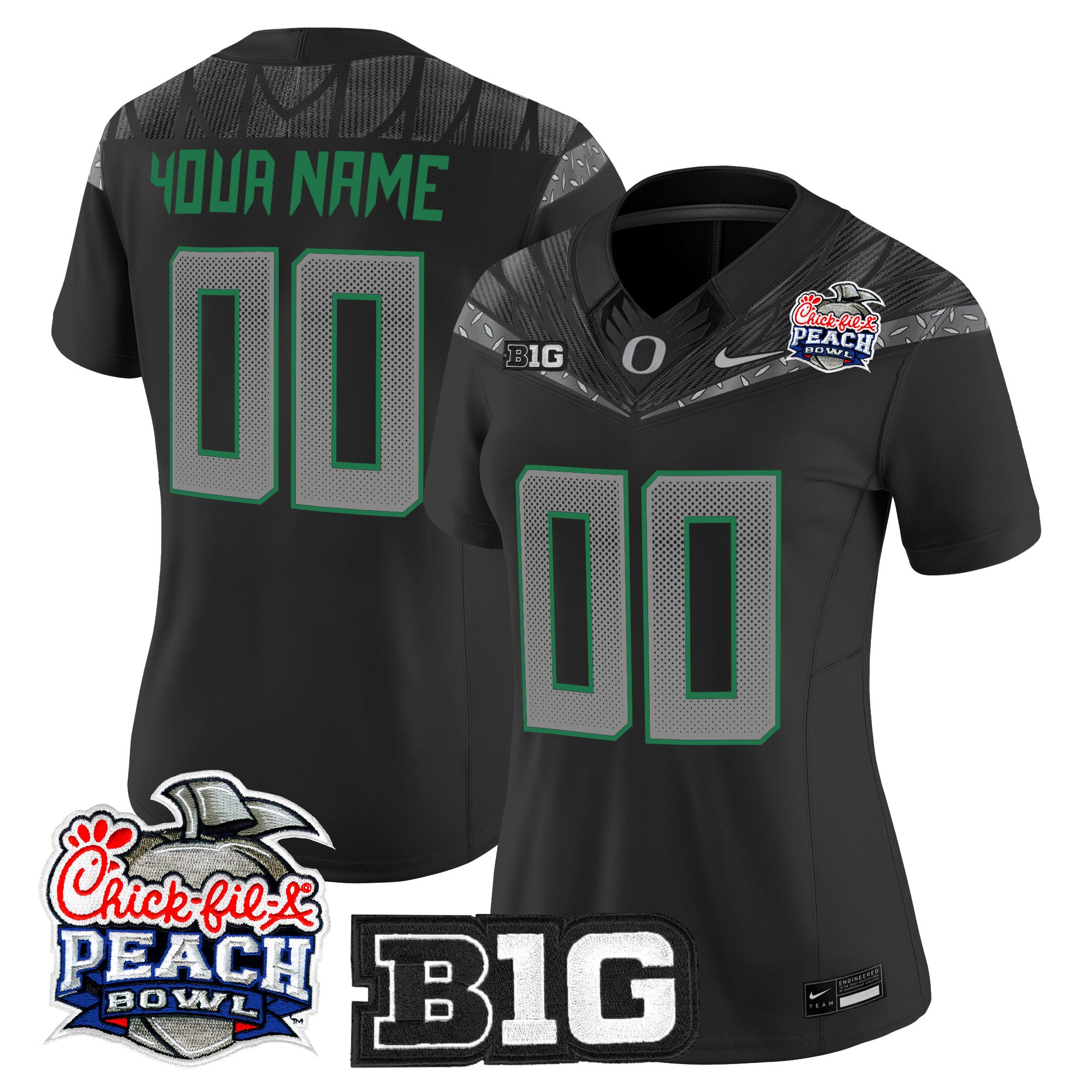 Oregon Ducks 2026 Peach Bowl Vapor Limited Custom Jersey - All Stitched