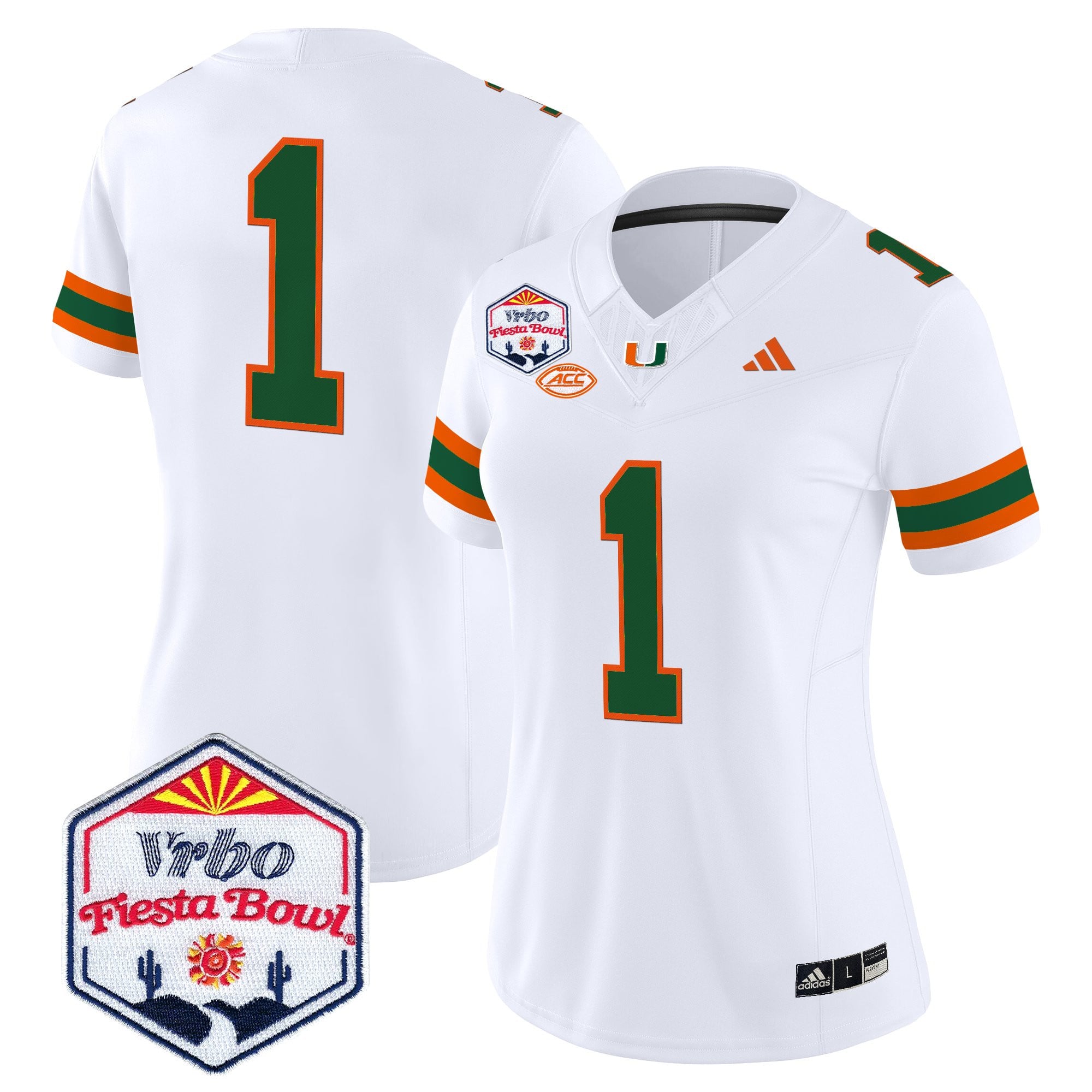 Women's Miami Hurricanes 2026 The Fiesta Bowl Vapor Limited Jersey - All Stitched