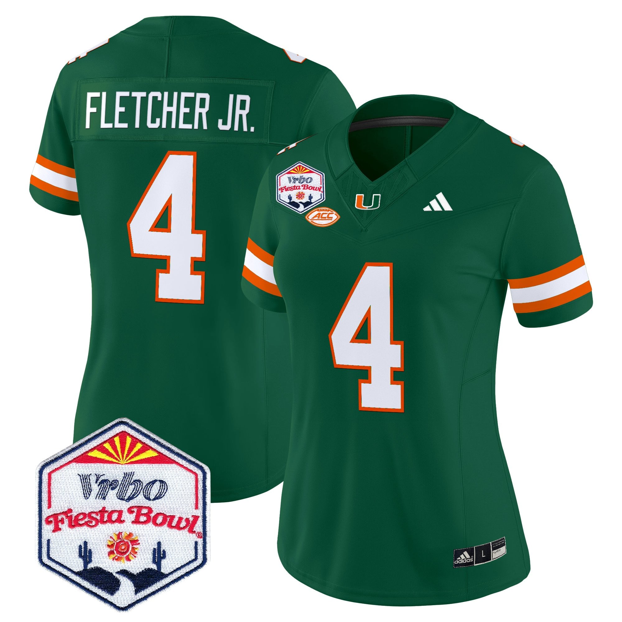 Women's Miami Hurricanes 2026 The Fiesta Bowl Vapor Limited Jersey - All Stitched