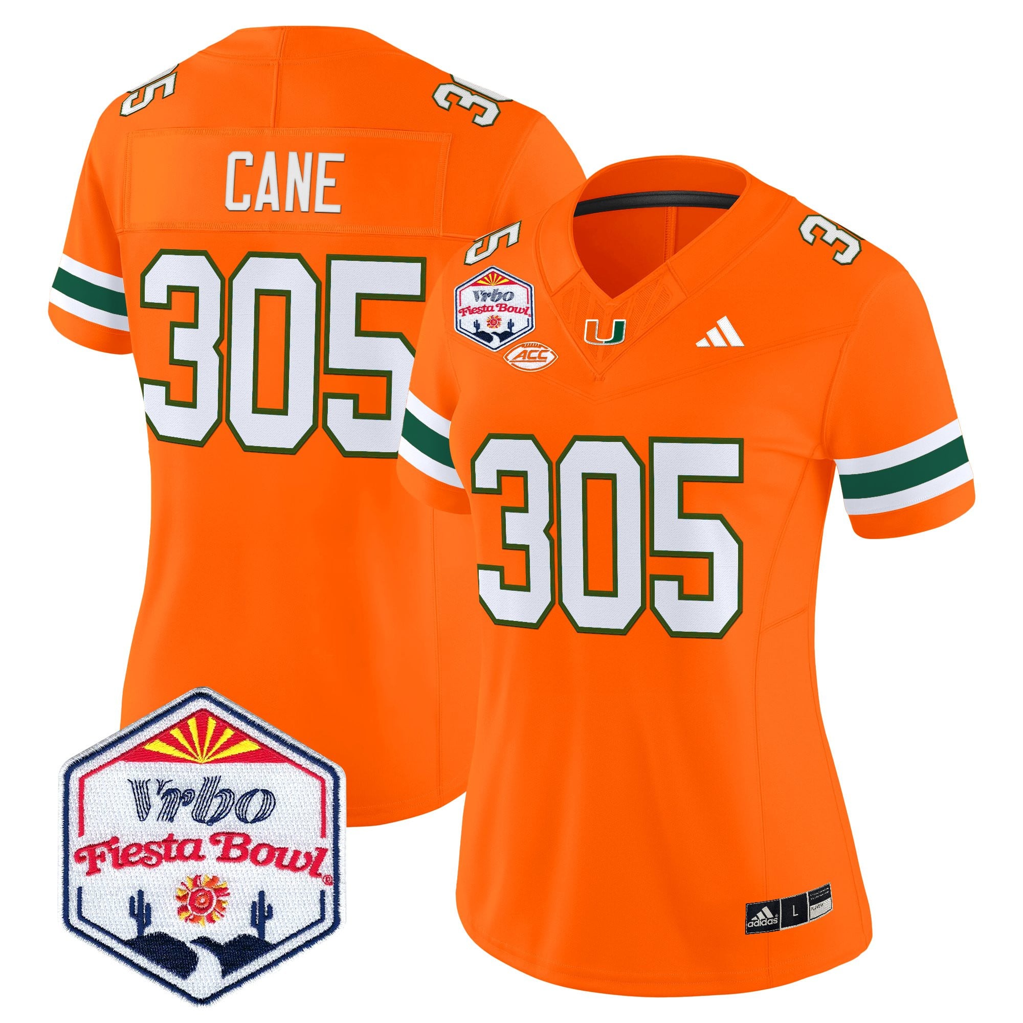 Women's Miami Hurricanes 2026 The Fiesta Bowl Vapor Limited Jersey - All Stitched