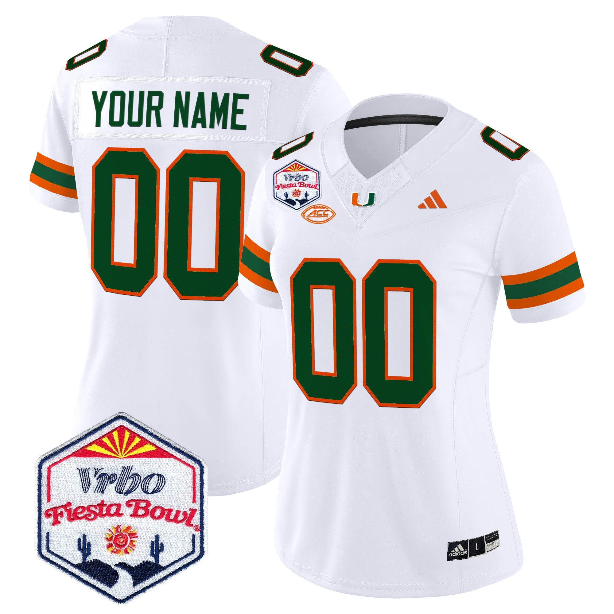 Miami Hurricanes 2026 The Fiesta Bowl Vapor Limited Custom Jersey - All Stitched