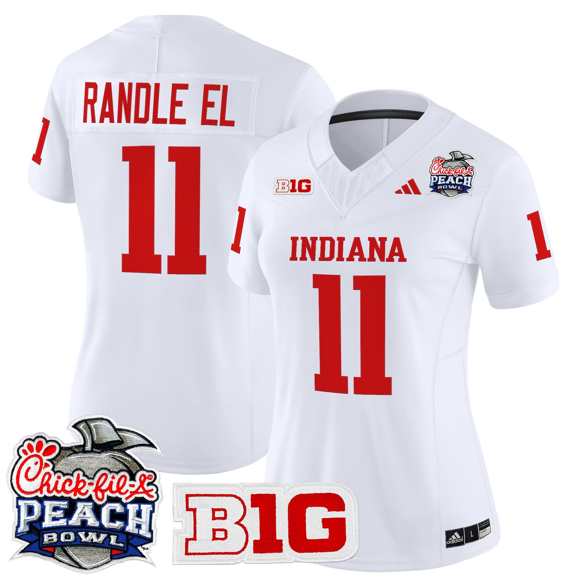 Women's Indiana Hoosiers 2026 Peach Bowl Vapor Limited Jersey - All Stitched