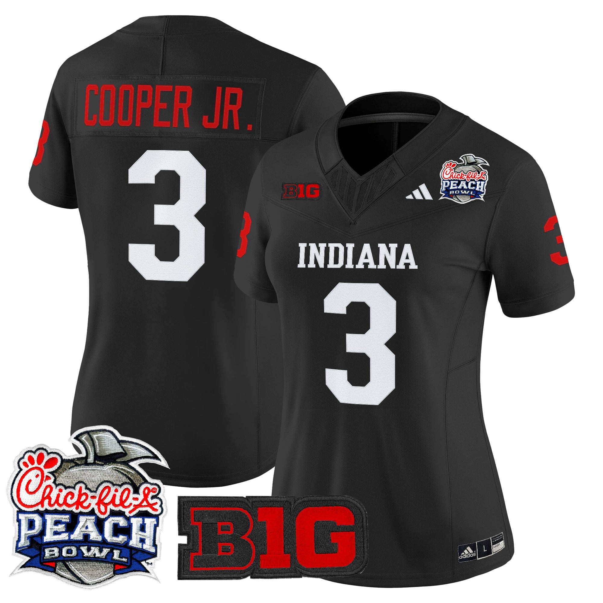 Women's Indiana Hoosiers 2026 Peach Bowl Vapor Limited Jersey - All Stitched