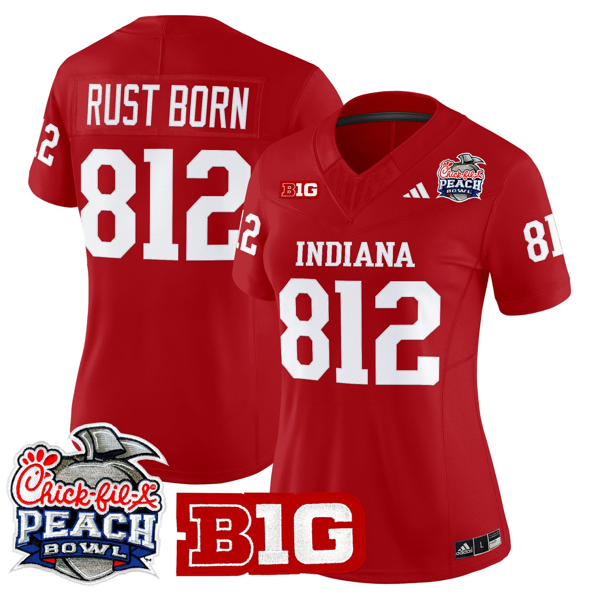 Women's Indiana Hoosiers 2026 Peach Bowl Vapor Limited Jersey - All Stitched