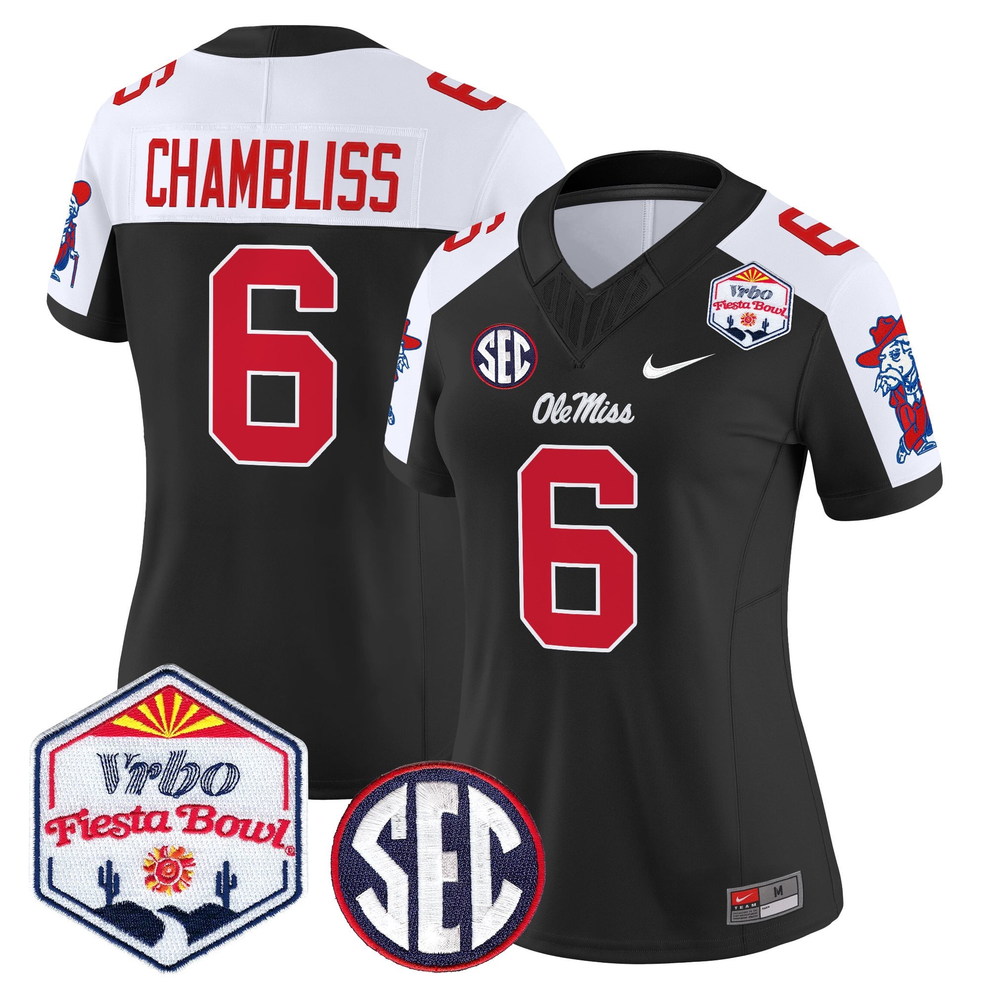 Women's Ole Miss Rebels 2026 The Fiesta Bowl Vapor Limited Jersey - All Stitched