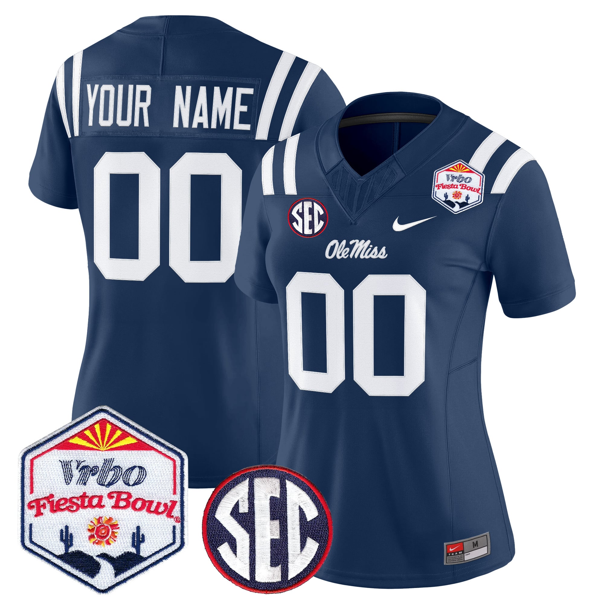 Ole Miss Rebels 2026 The Fiesta Bowl Vapor Limited Custom Jersey - All Stitched