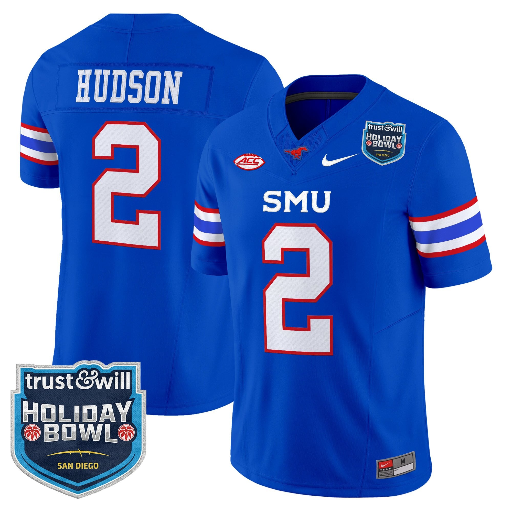 Men's SMU Mustangs 2026 Holiday Bowl Vapor Limited Jersey - All Stitched
