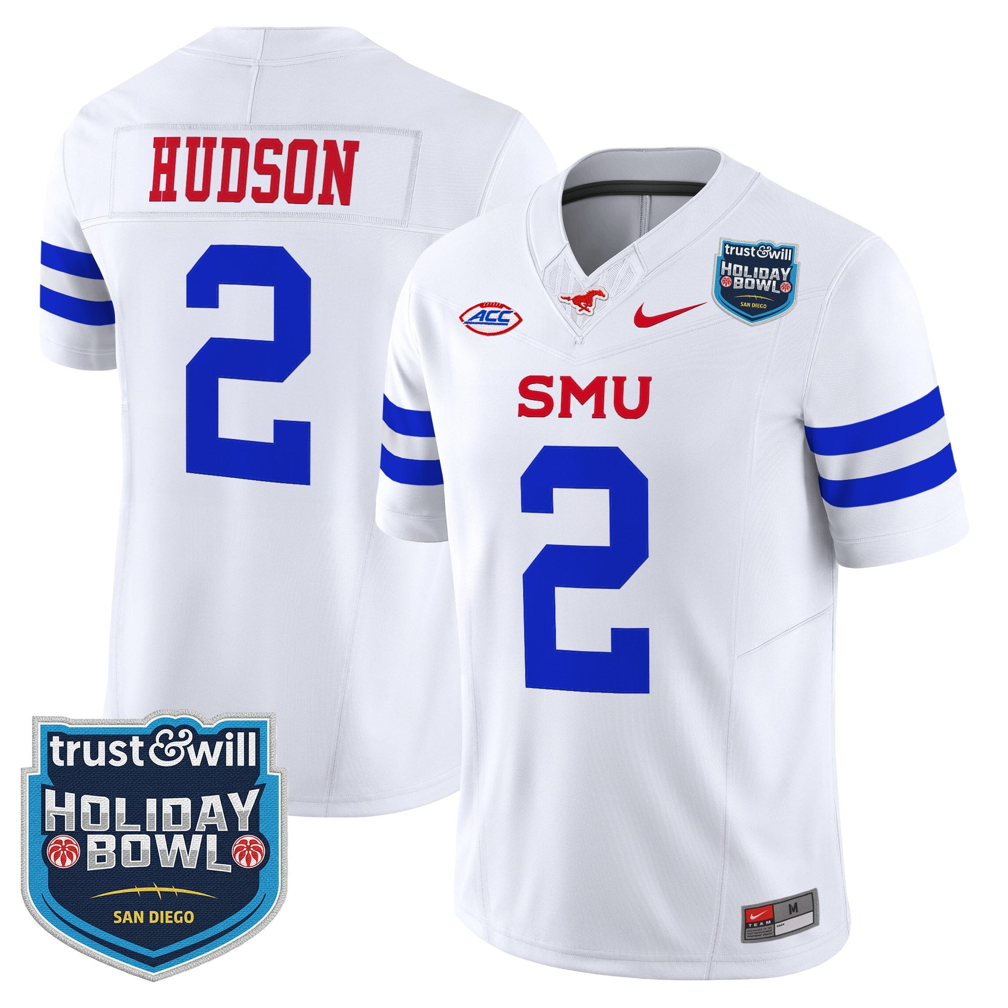 Men's SMU Mustangs 2026 Holiday Bowl Vapor Limited Jersey - All Stitched