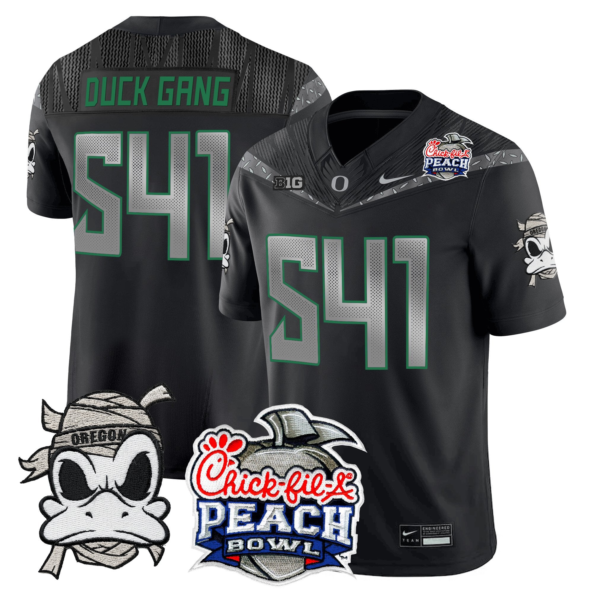 Men's Oregon Ducks "Mummy Duck" Vapor Limited Jersey - 2026 Peach Bowl Patch - All Stitched