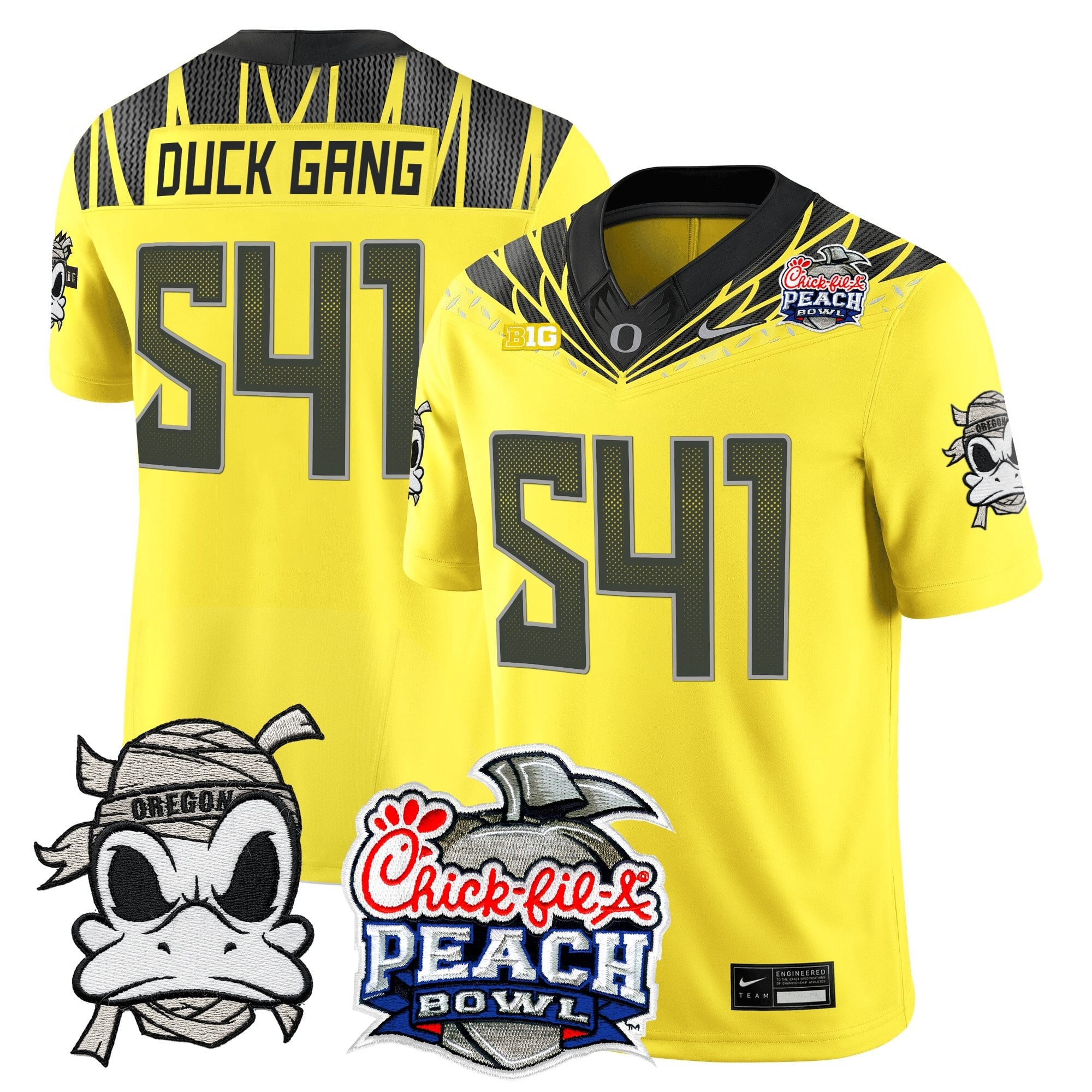 Men's Oregon Ducks "Mummy Duck" Vapor Limited Jersey - 2026 Peach Bowl Patch - All Stitched