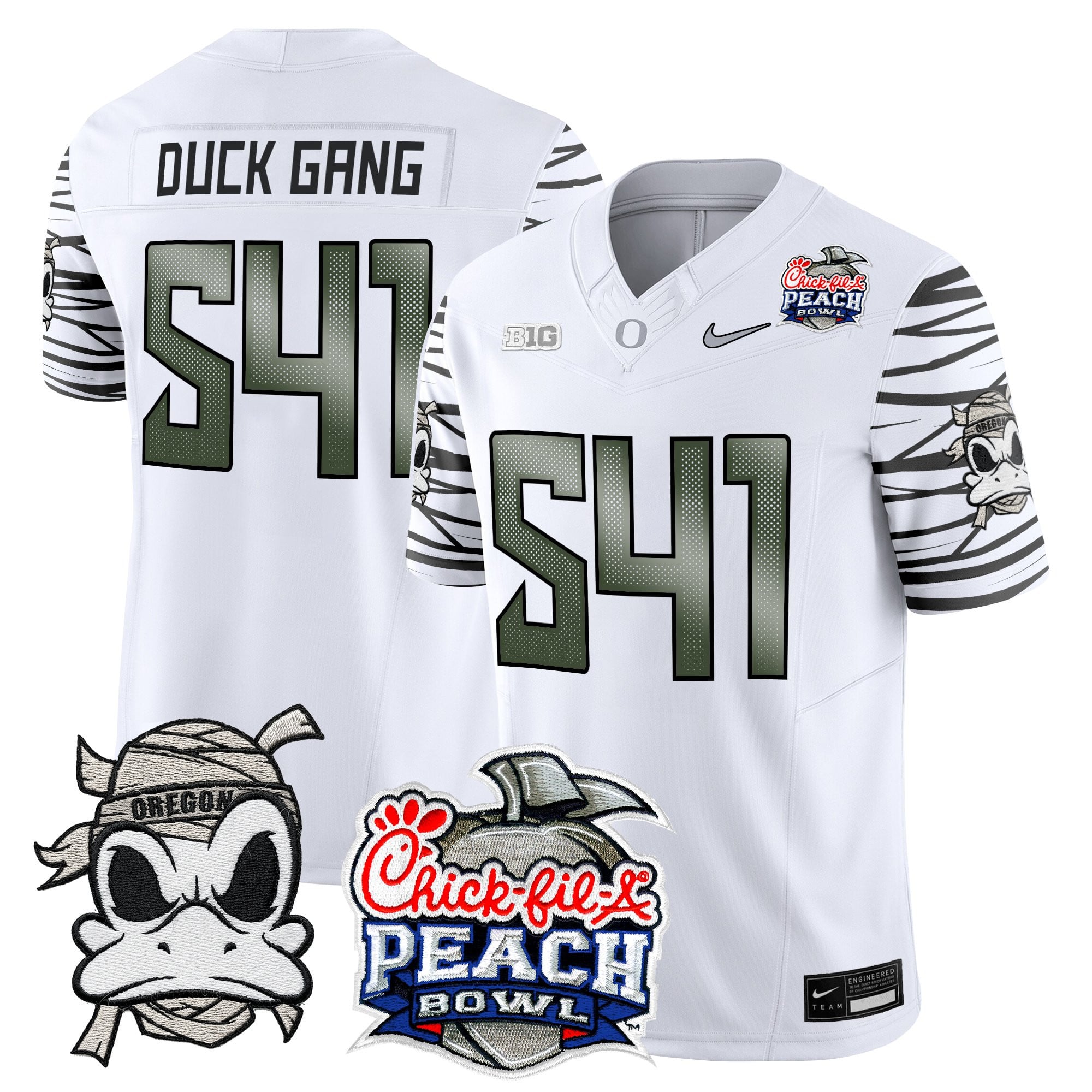 Men's Oregon Ducks "Mummy Duck" Vapor Limited Jersey - 2026 Peach Bowl Patch - All Stitched