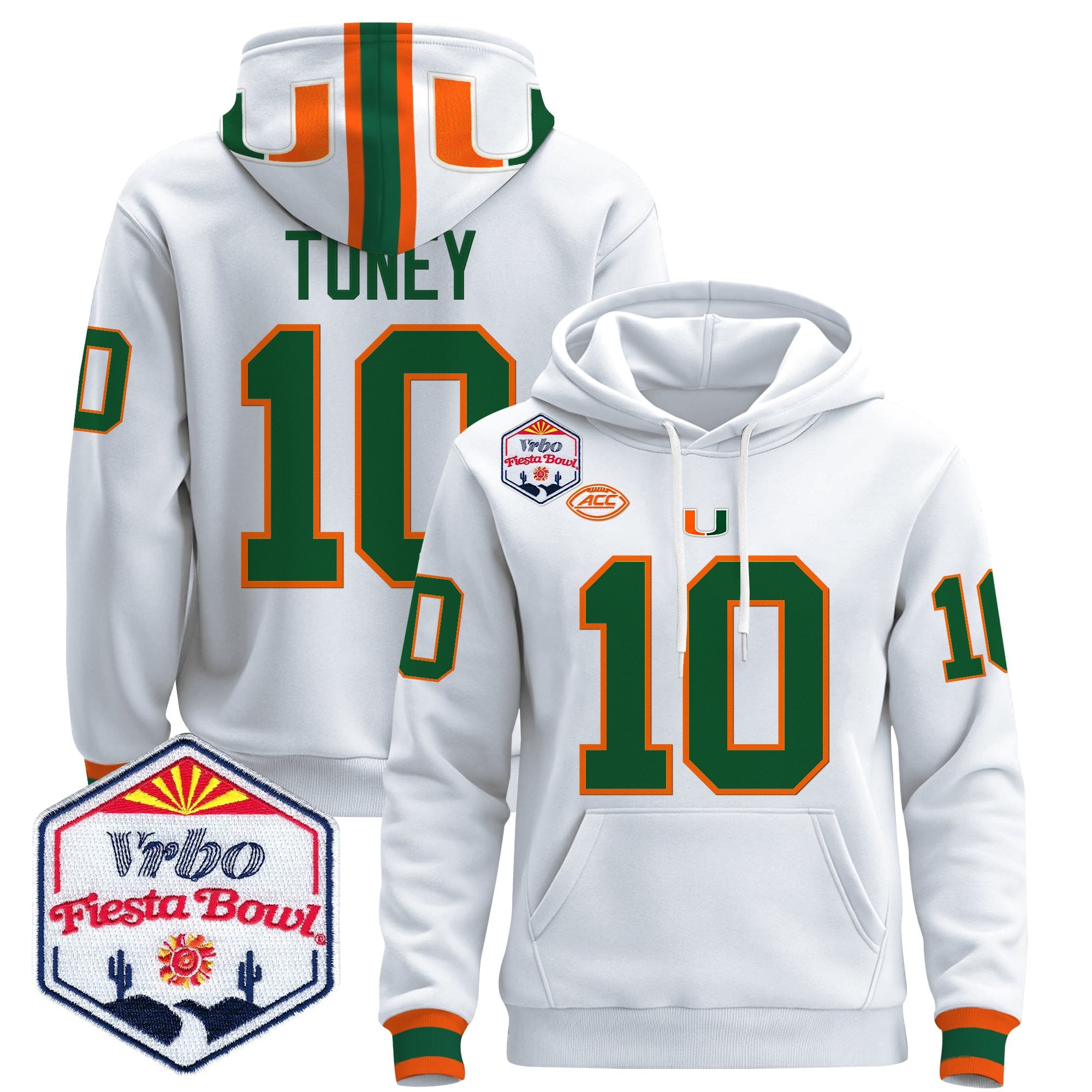 Men's Miami Hurricanes 2026 The Fiesta Bowl Premium Pullover Hoodie - All Stitched