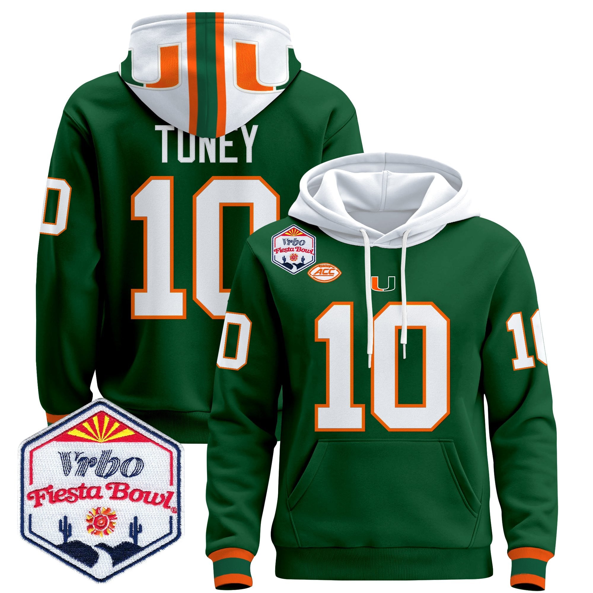 Men's Miami Hurricanes 2026 The Fiesta Bowl Premium Pullover Hoodie - All Stitched