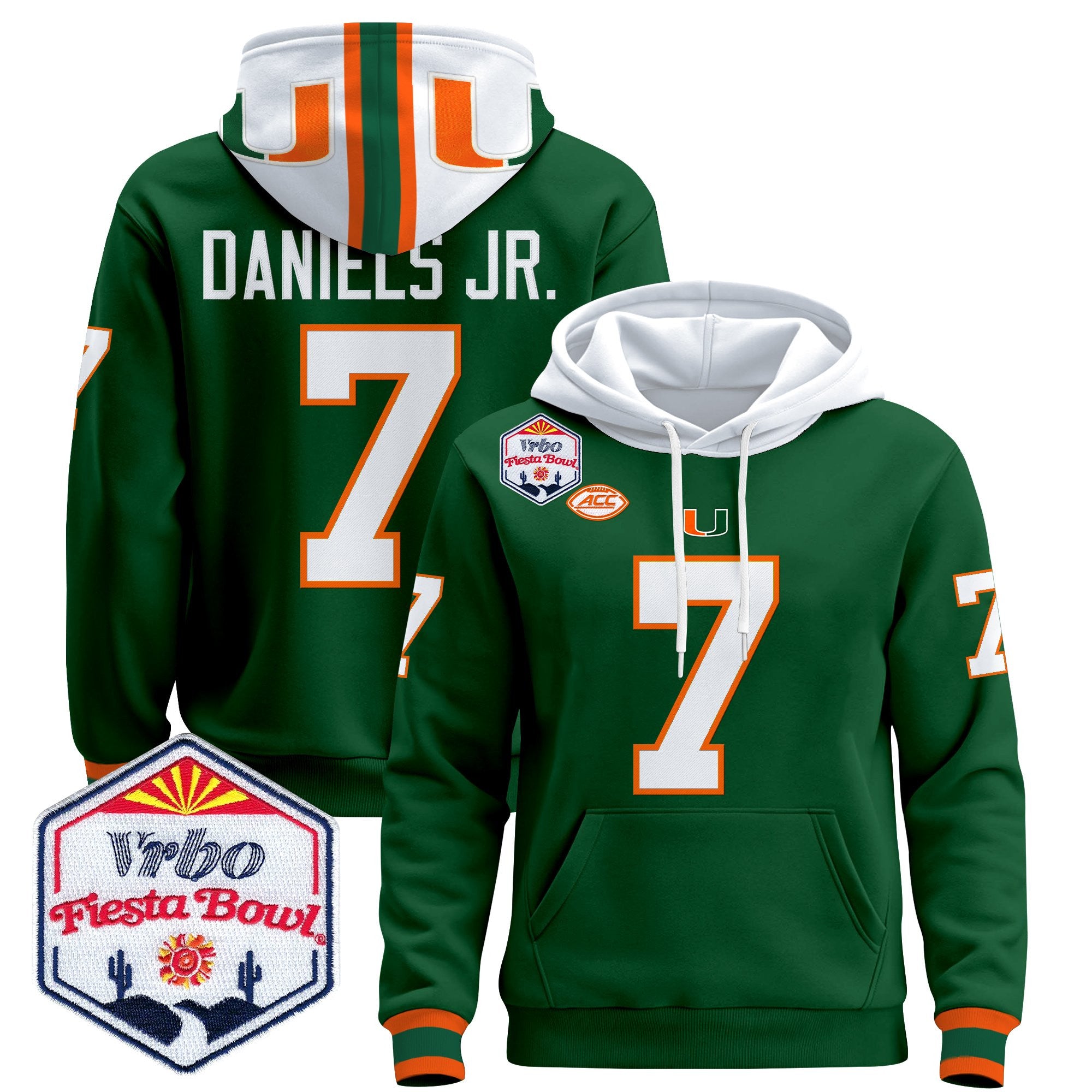 Men's Miami Hurricanes 2026 The Fiesta Bowl Premium Pullover Hoodie - All Stitched