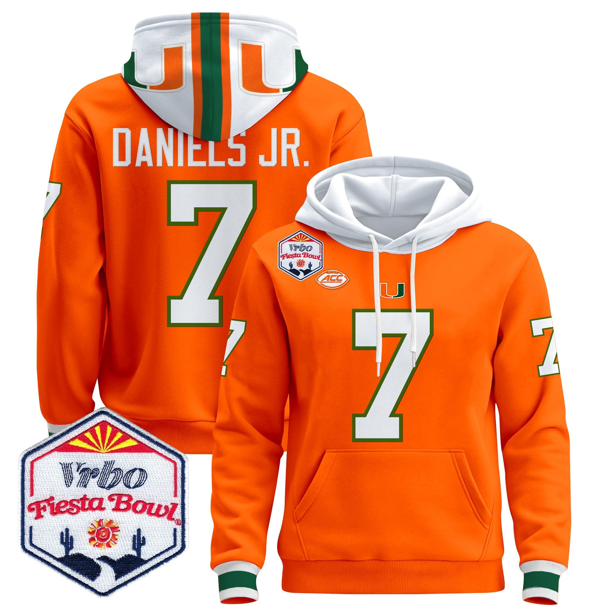 Men's Miami Hurricanes 2026 The Fiesta Bowl Premium Pullover Hoodie - All Stitched